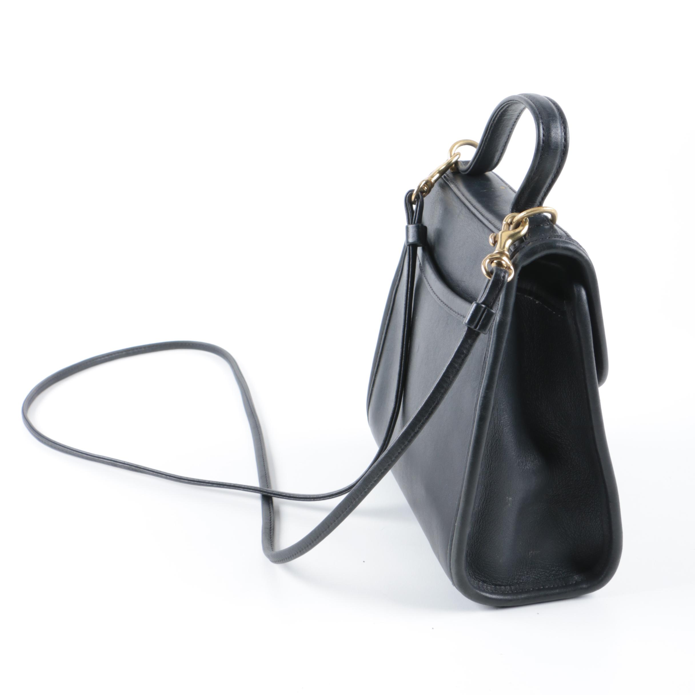 Circa 1996 Coach Regina Black Leather Crossbody