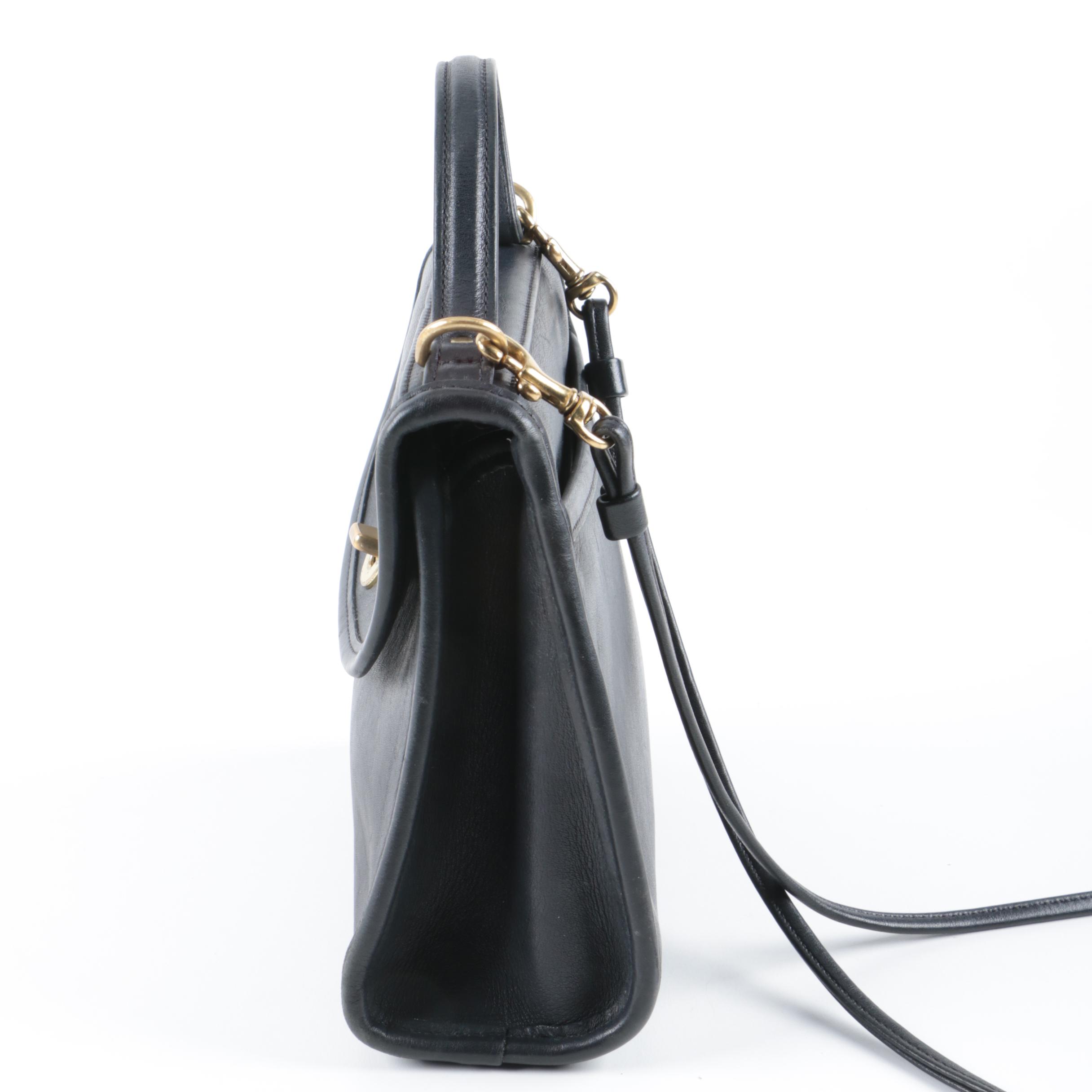 Circa 1996 Coach Regina Black Leather Crossbody