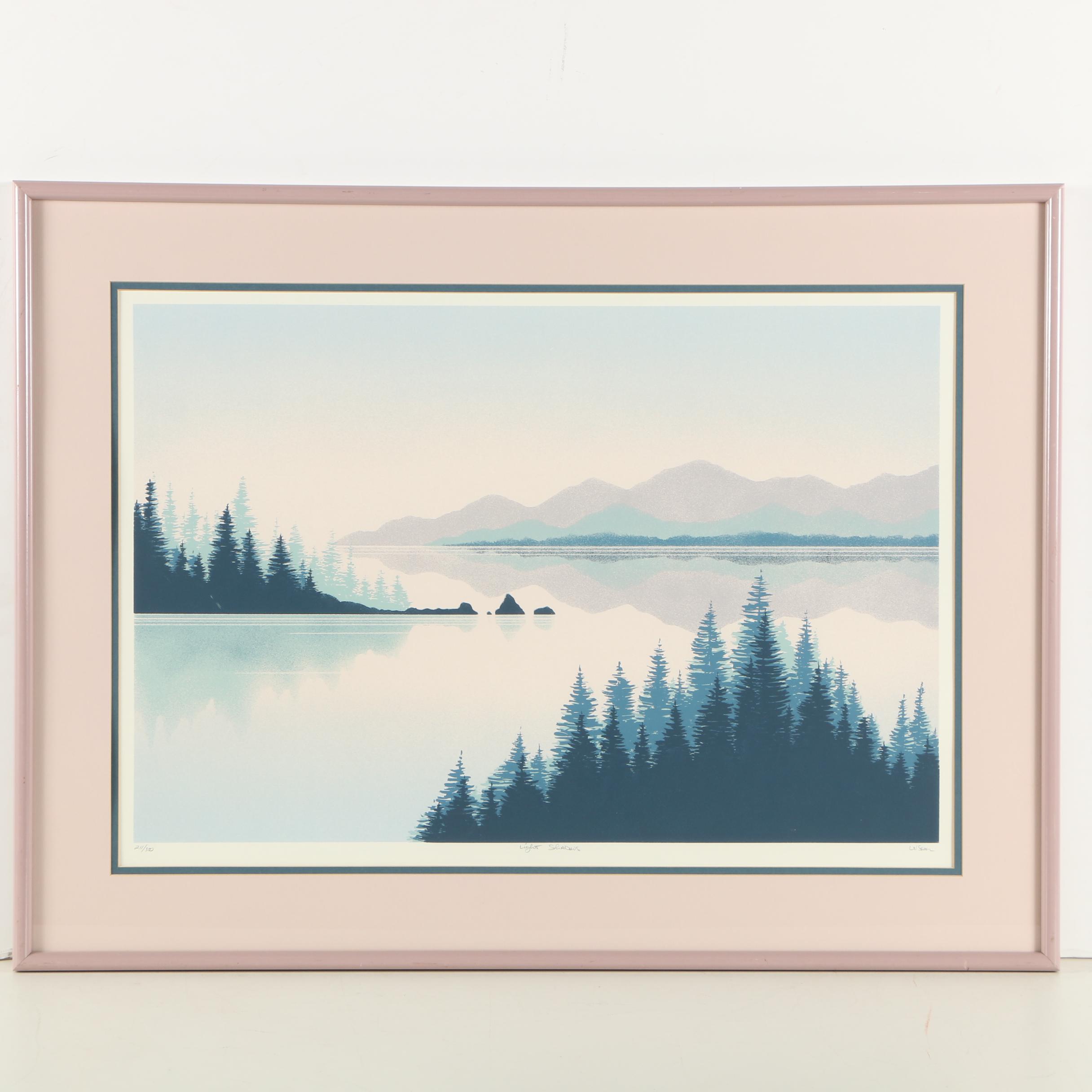 L. Sear Circa 1980s Serigraph "Light Shadows"