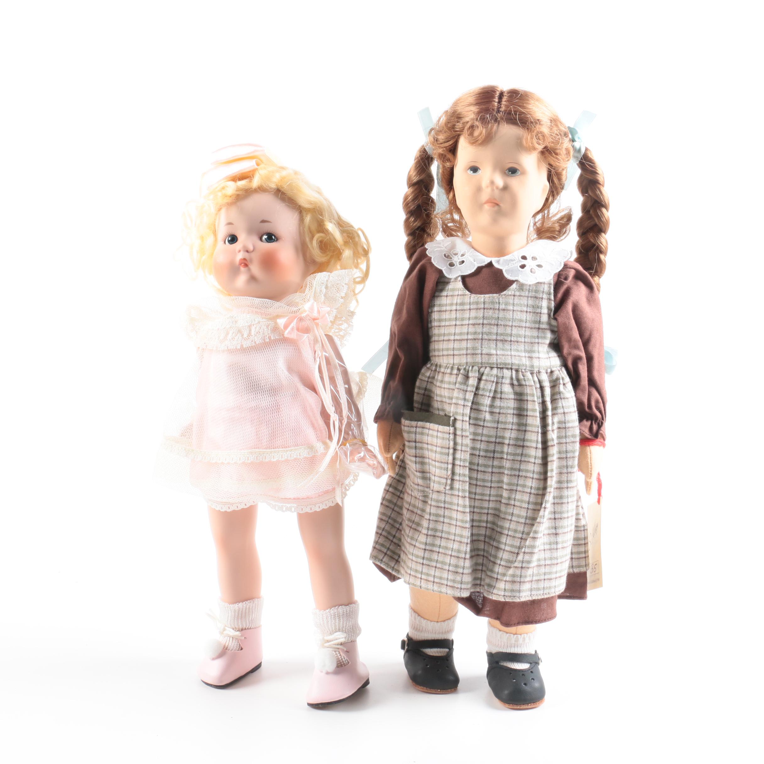Vogue "Just Me Ribbons and Lace" Porcelain Doll and Gerbruder Bing Signed Doll