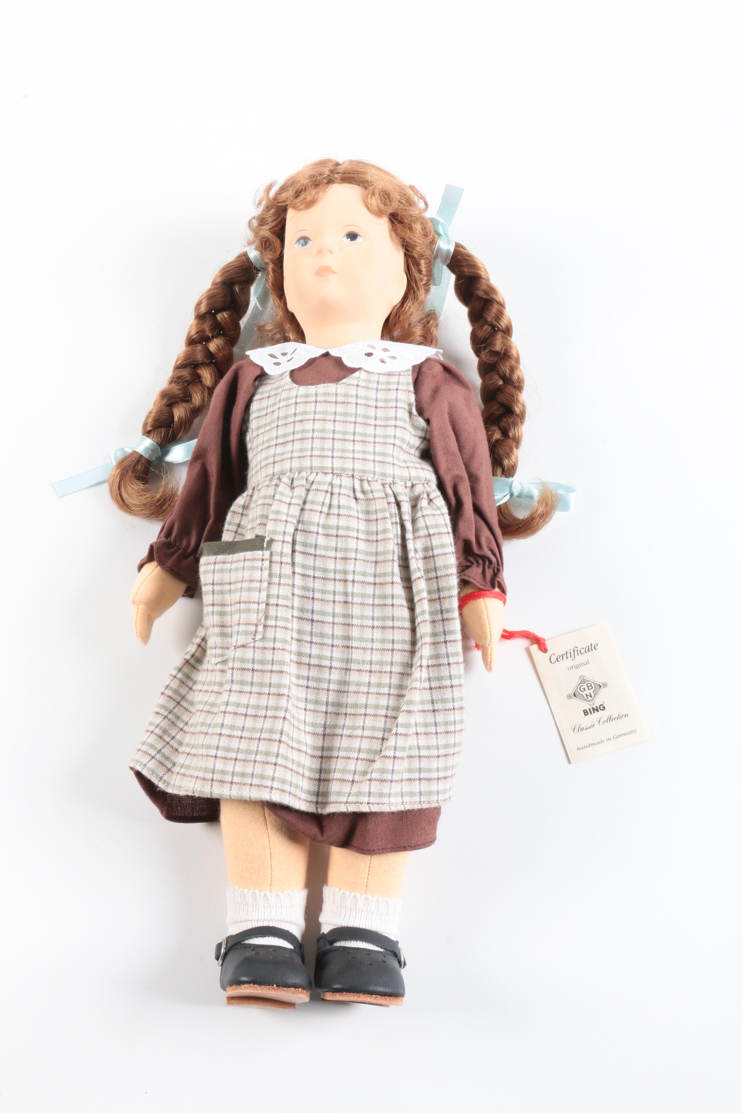 Vogue "Just Me Ribbons and Lace" Porcelain Doll and Gerbruder Bing Signed Doll