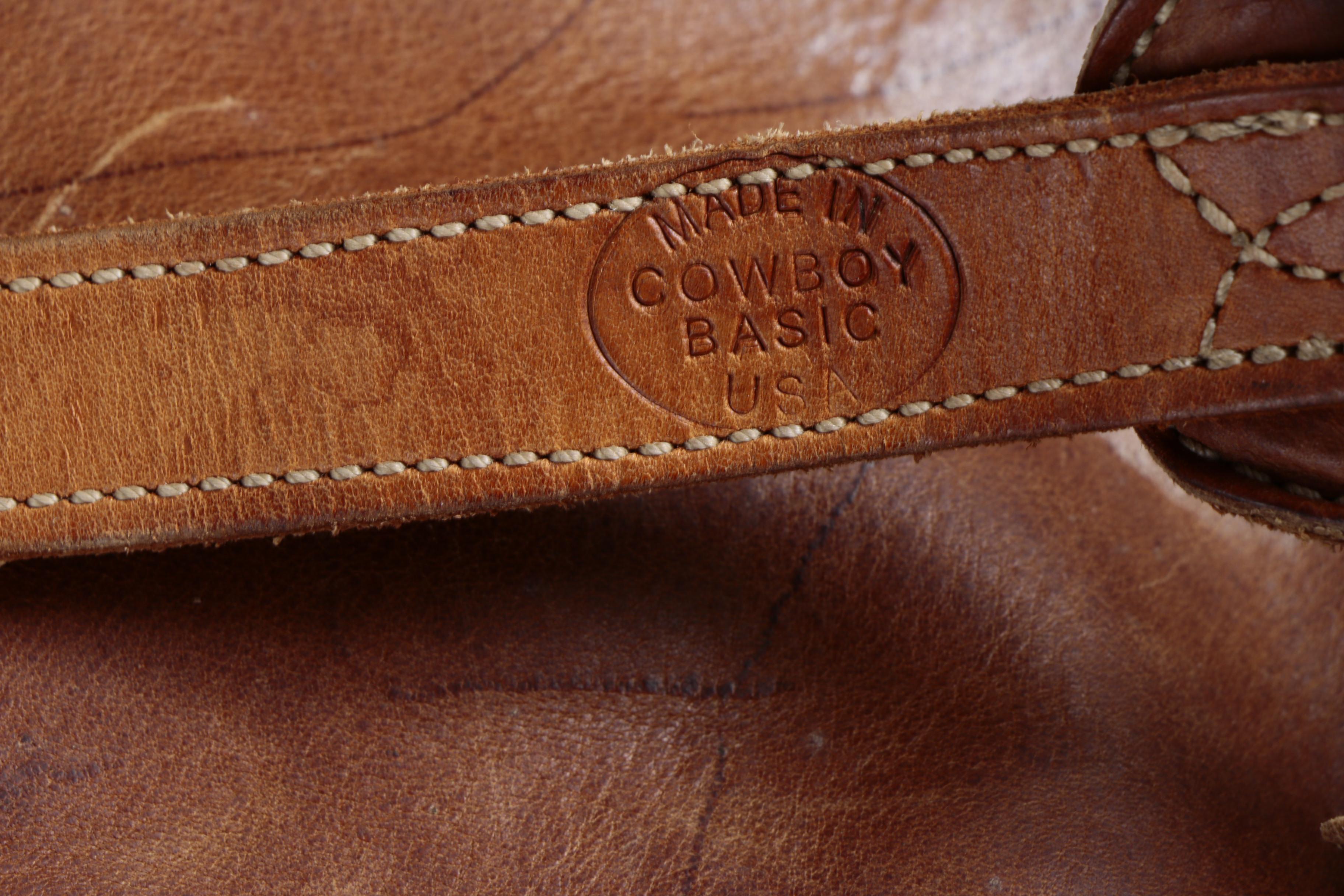 Cowboy Basic Leather Chaps with Silver Toned Accents