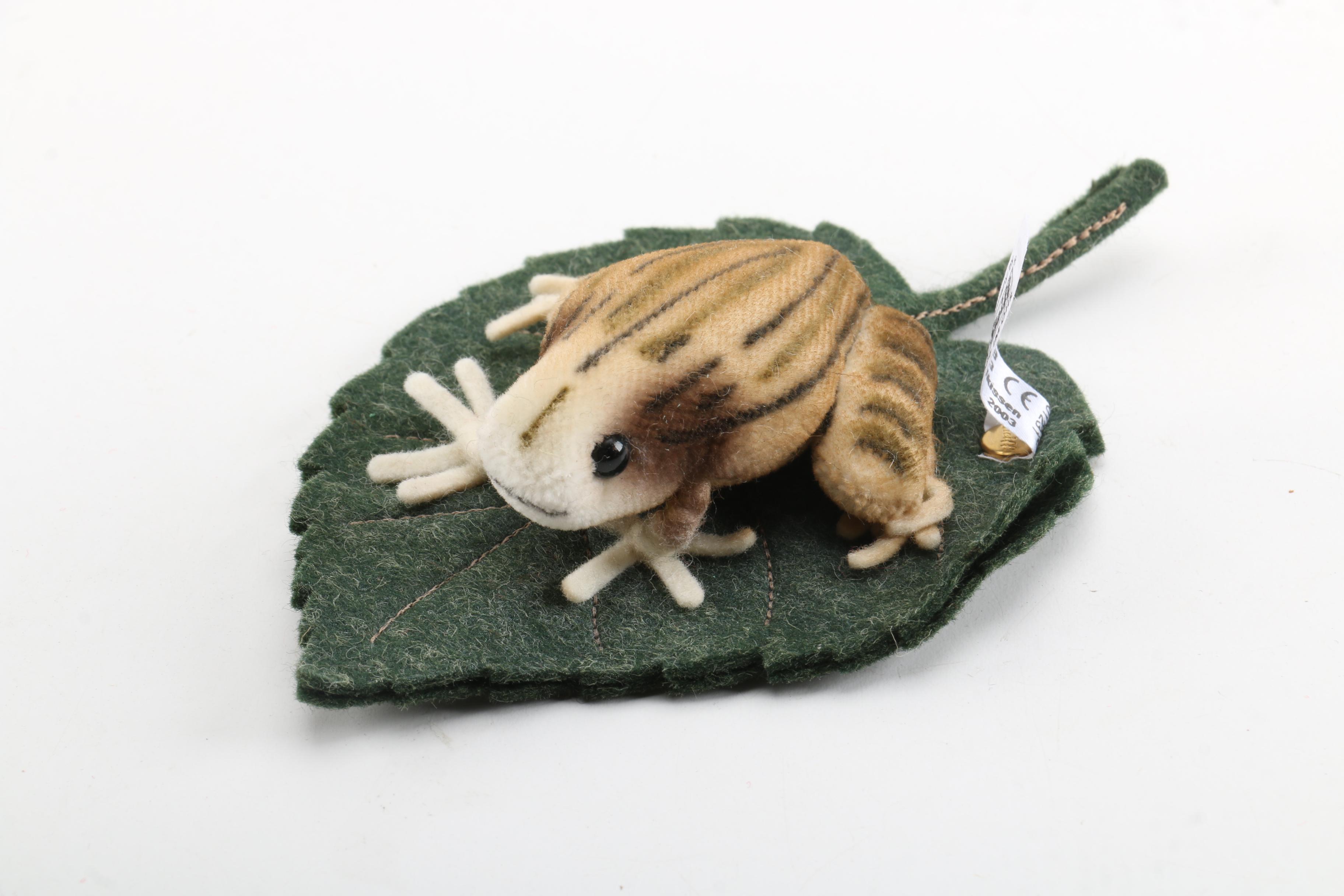 Steiff Club Edition Stuffed Elephant and Frog