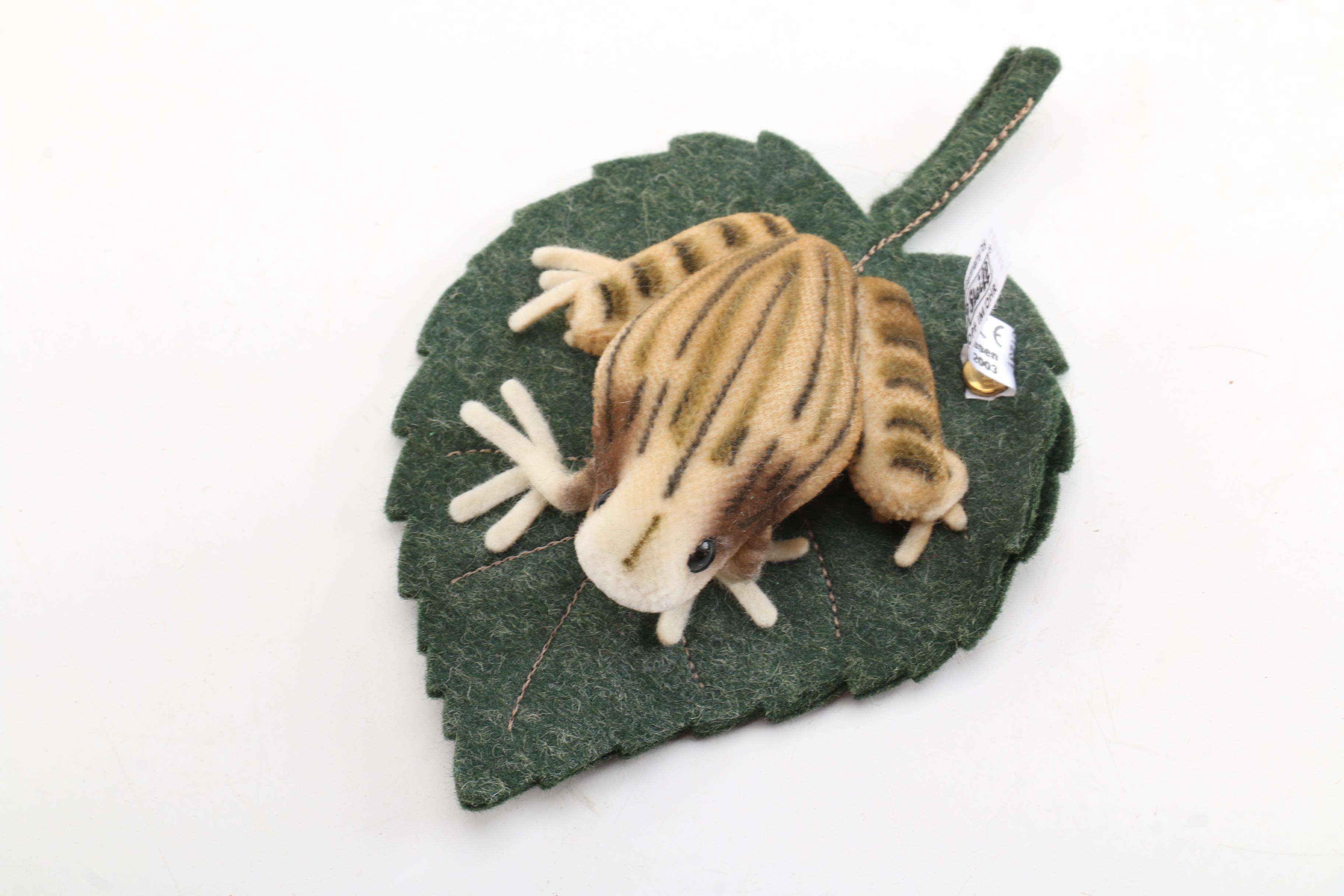 Steiff Club Edition Stuffed Elephant and Frog