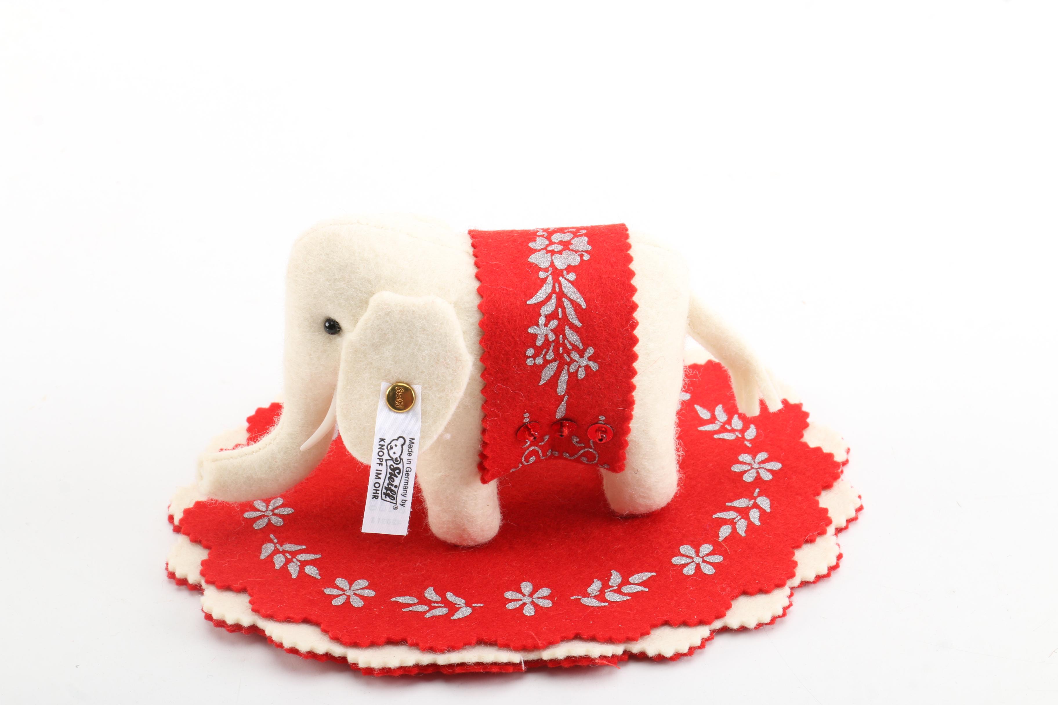 Steiff Club Edition Stuffed Elephant and Frog