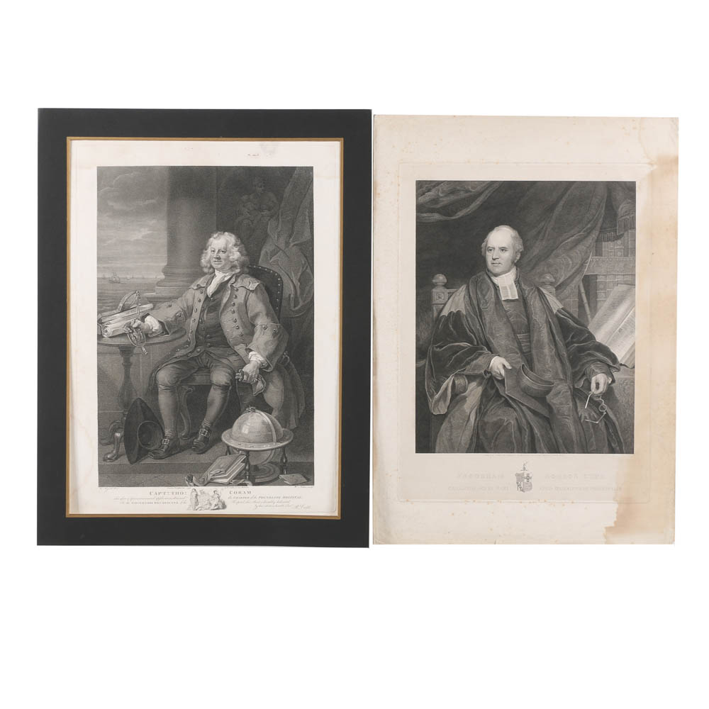 Reproduction Intaglio Prints After William Hogarth and Thomas Phillips
