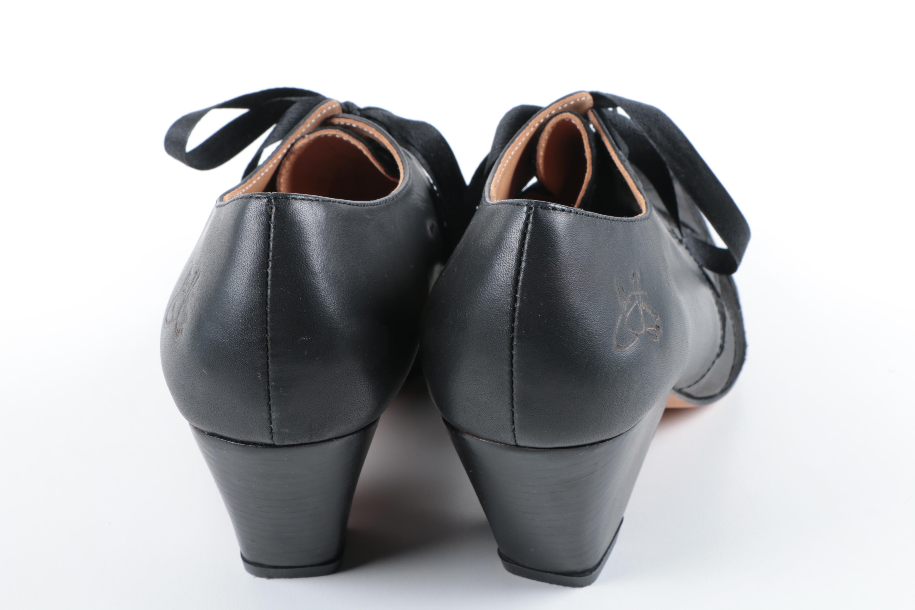 Women's John Fluevog Black Leather High Heels