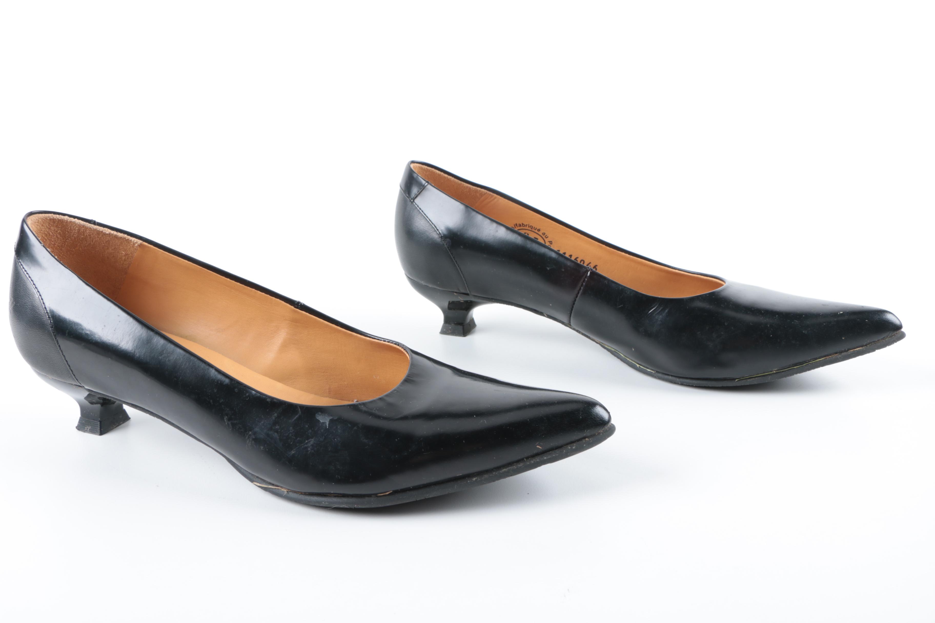 Women's John Fluevog Black Leather High Heels