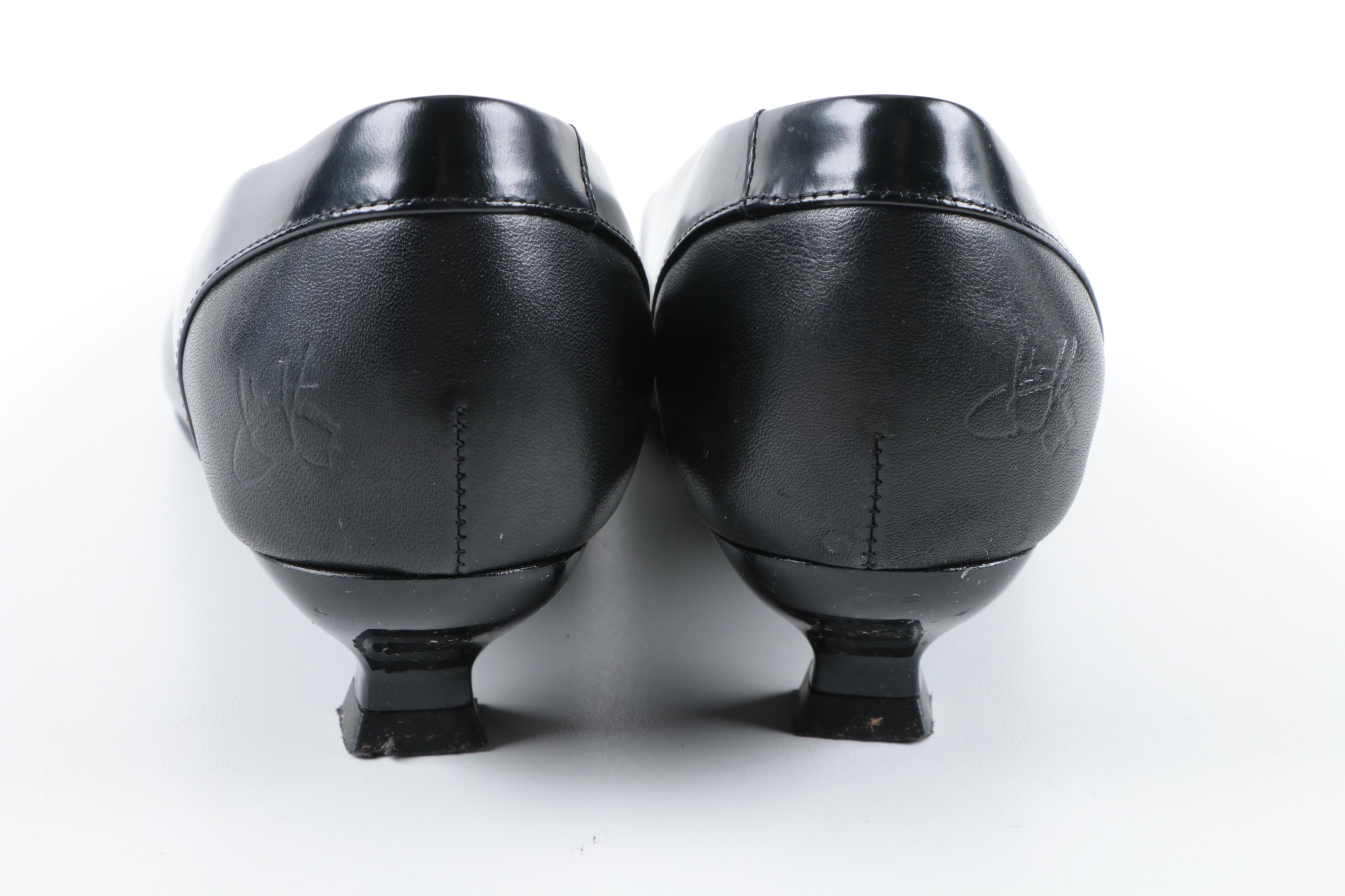 Women's John Fluevog Black Leather High Heels