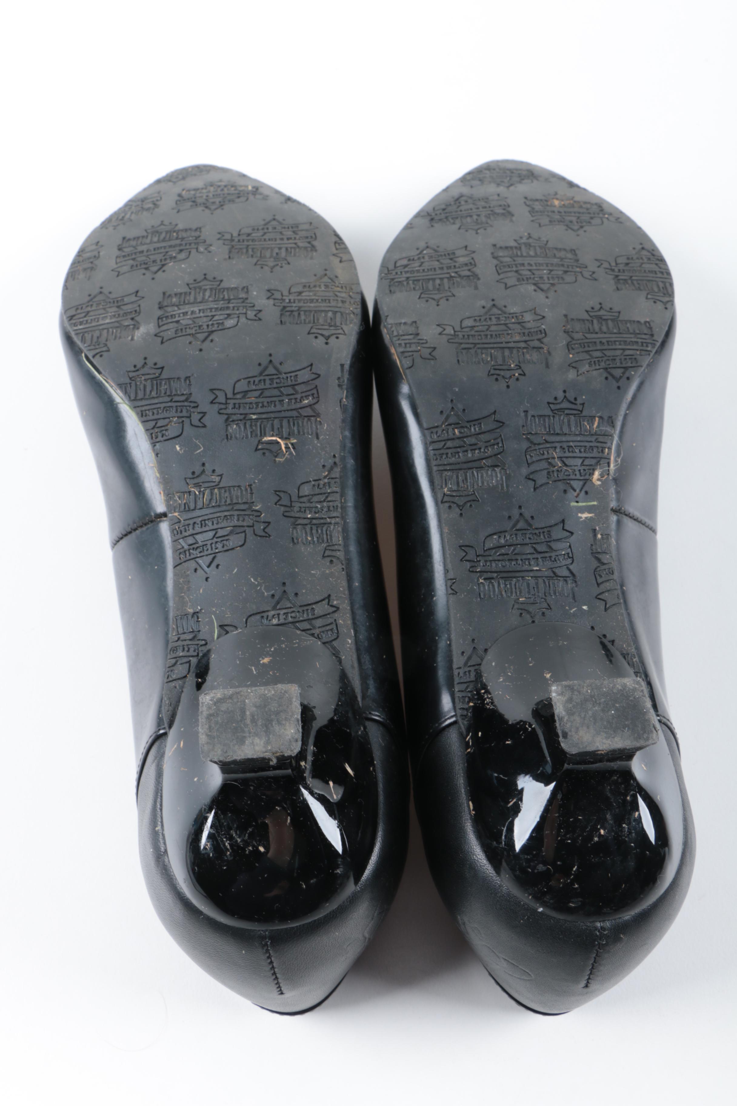 Women's John Fluevog Black Leather High Heels