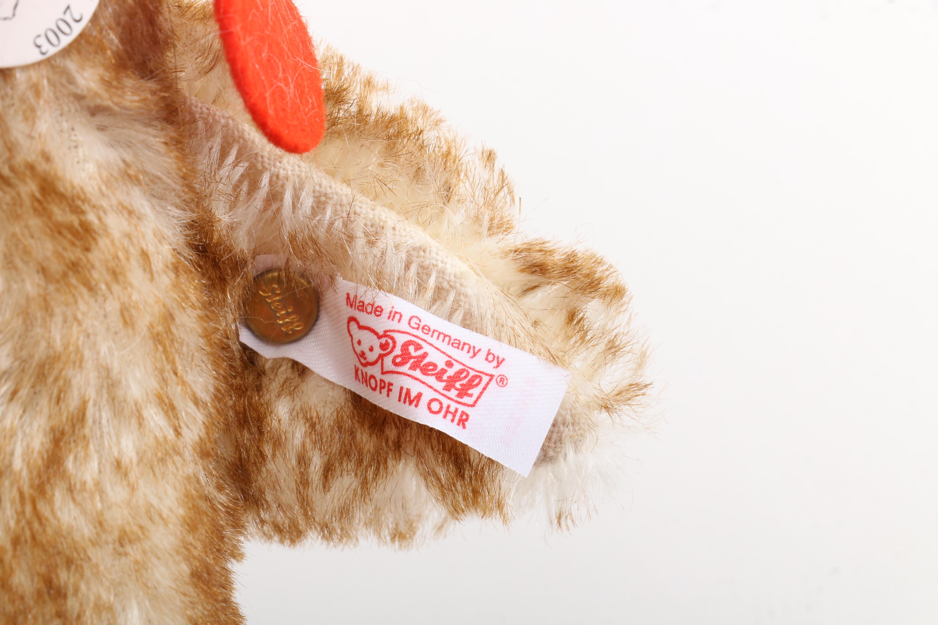 Steiff Mohair Hand Puppets, Wall Plate, and Miniature Tea Set