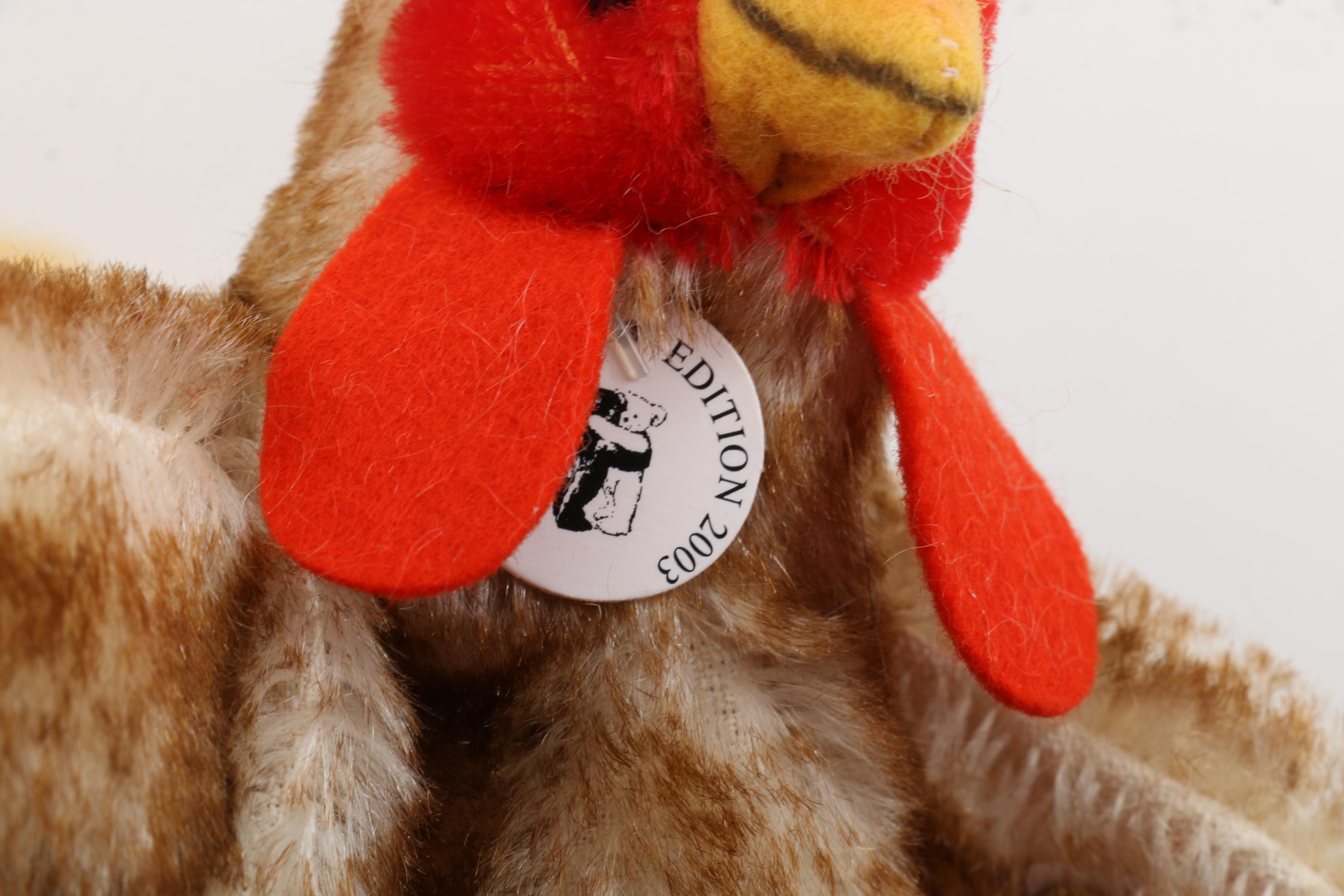 Steiff Mohair Hand Puppets, Wall Plate, and Miniature Tea Set