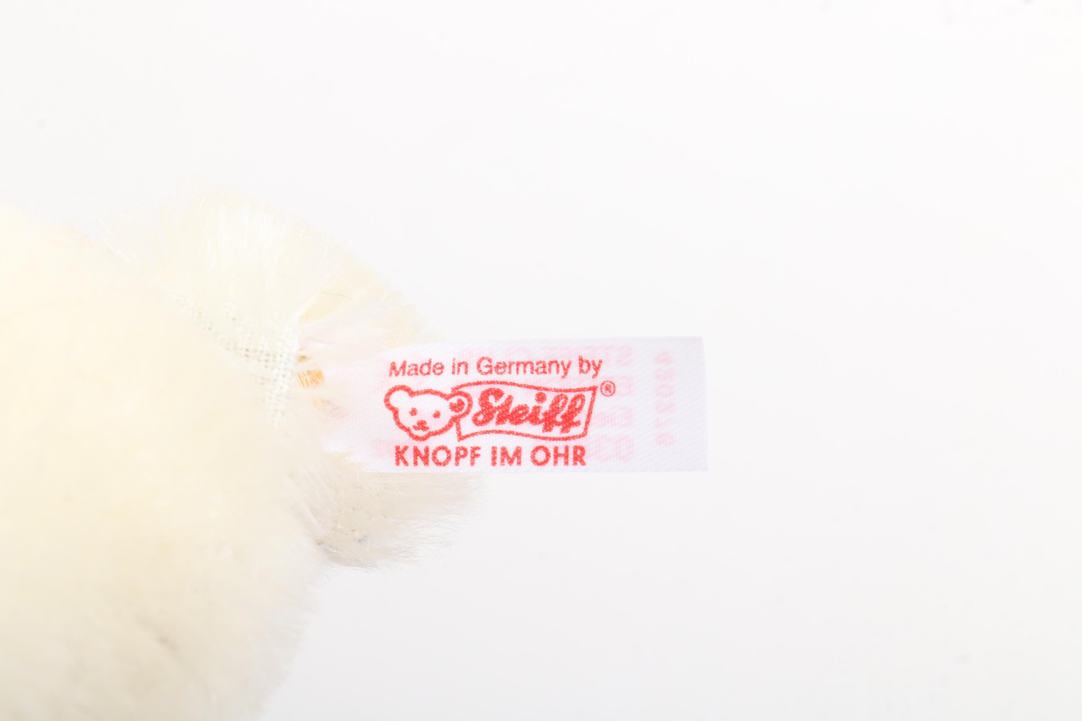 Steiff Mohair Hand Puppets, Wall Plate, and Miniature Tea Set