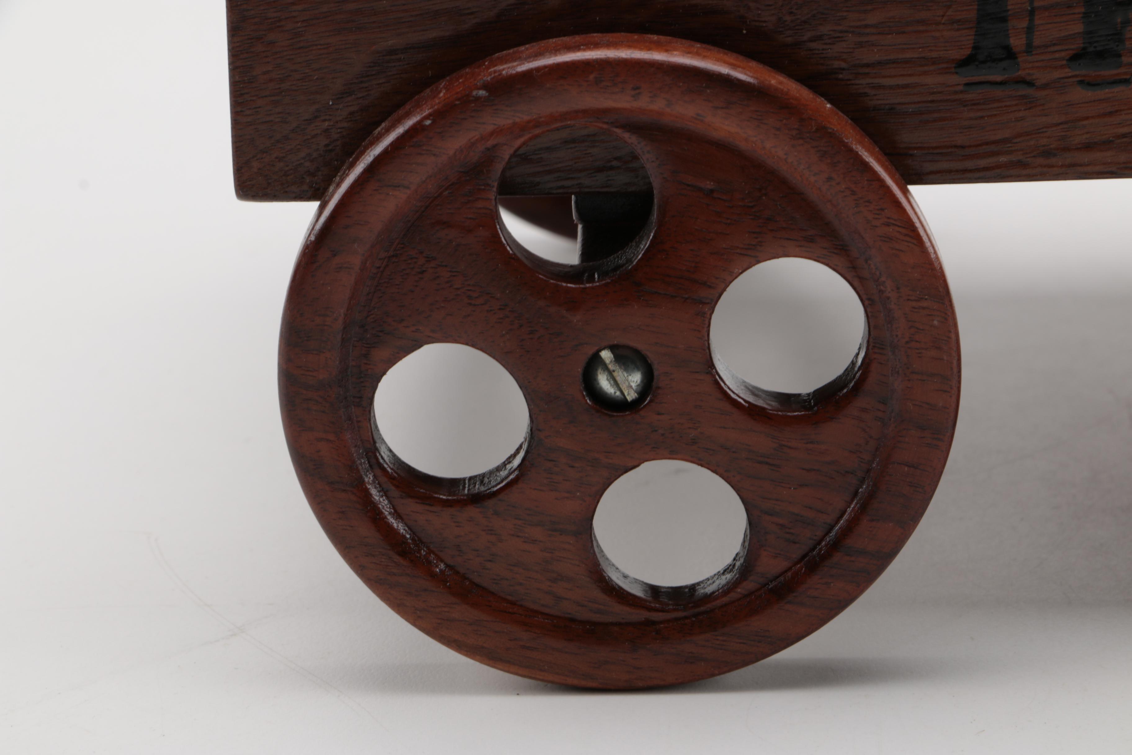 The Bear Lady "Karen" and "Jimmy" Bears and Wood Wagon