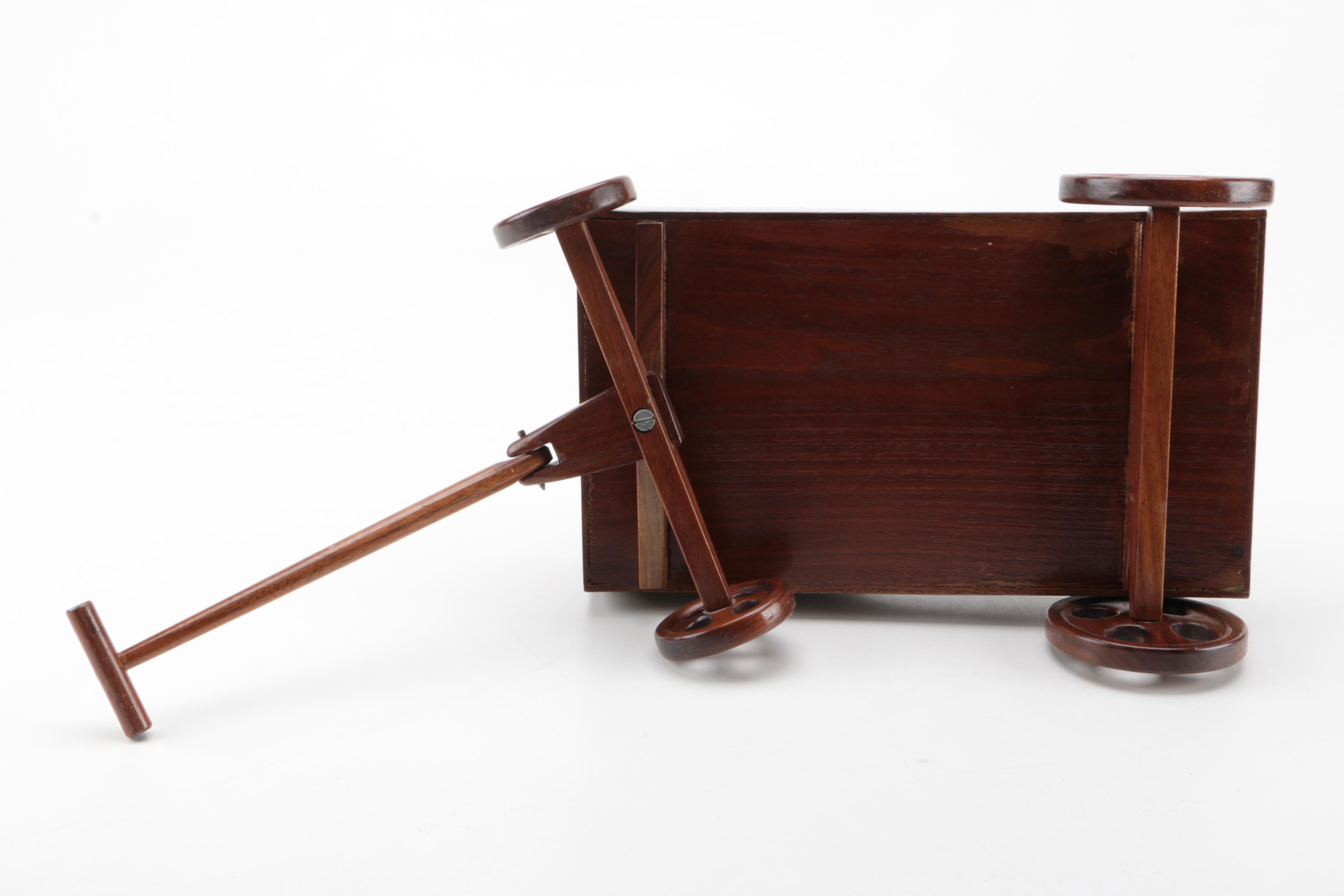 The Bear Lady "Karen" and "Jimmy" Bears and Wood Wagon