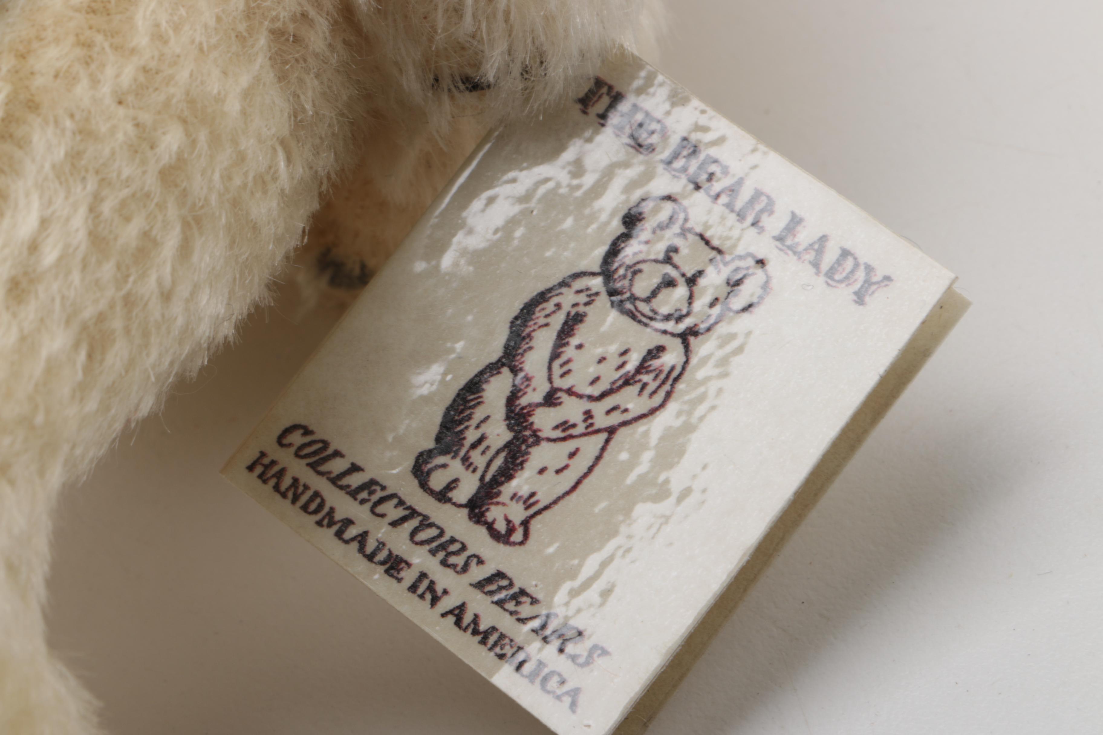 The Bear Lady "Karen" and "Jimmy" Bears and Wood Wagon