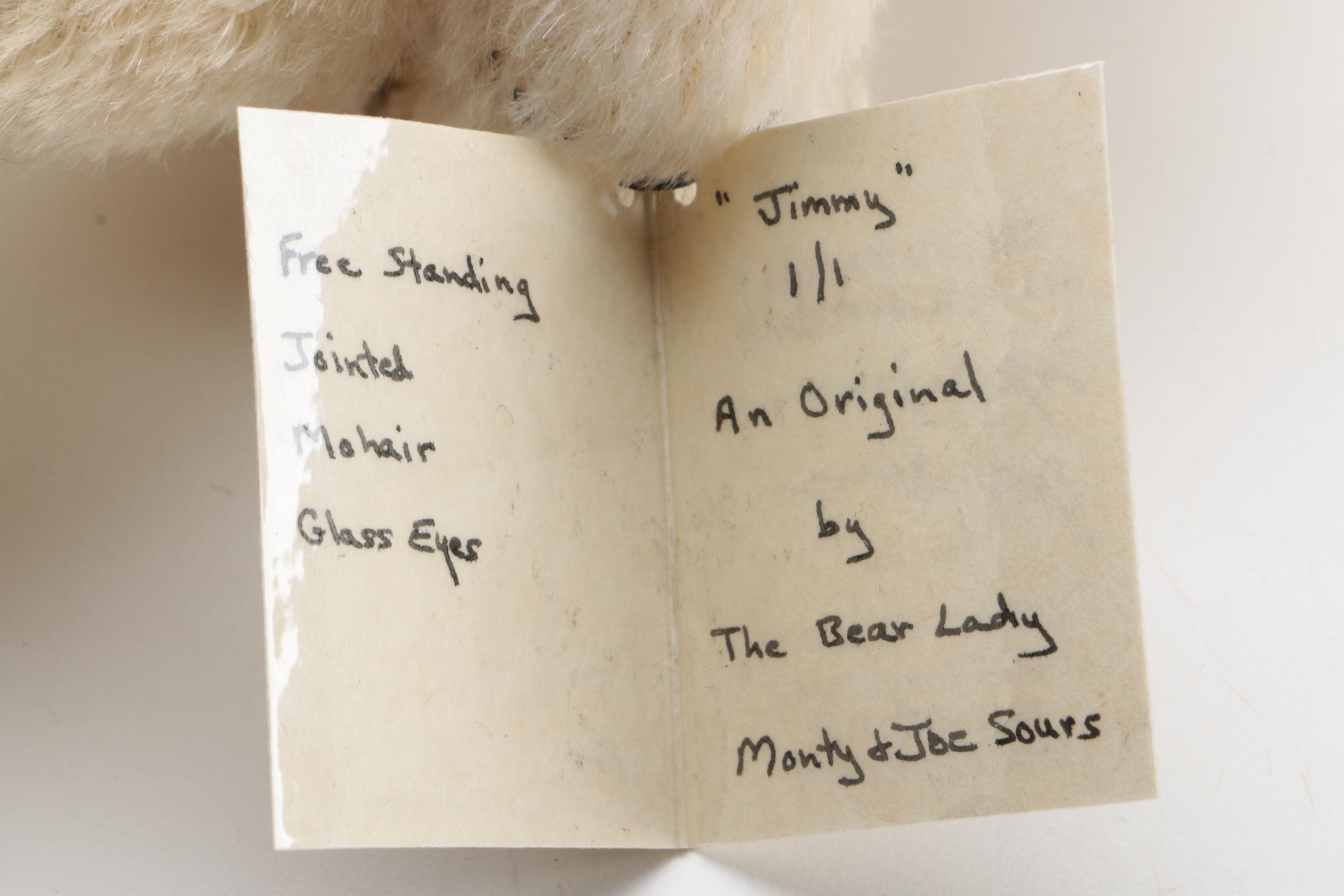 The Bear Lady "Karen" and "Jimmy" Bears and Wood Wagon