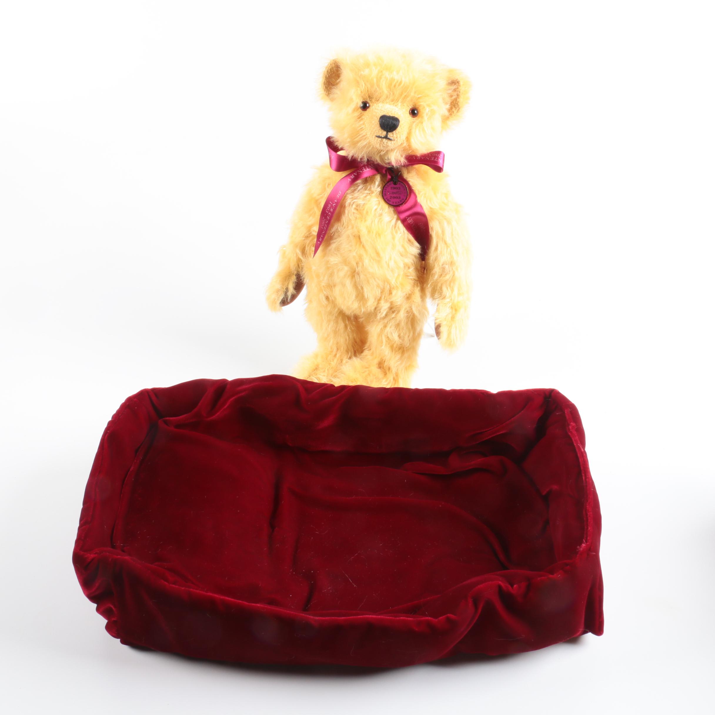 2003 Dean's Rag Book Co. "Centenary" Teddy Bear with Antique Rag Book