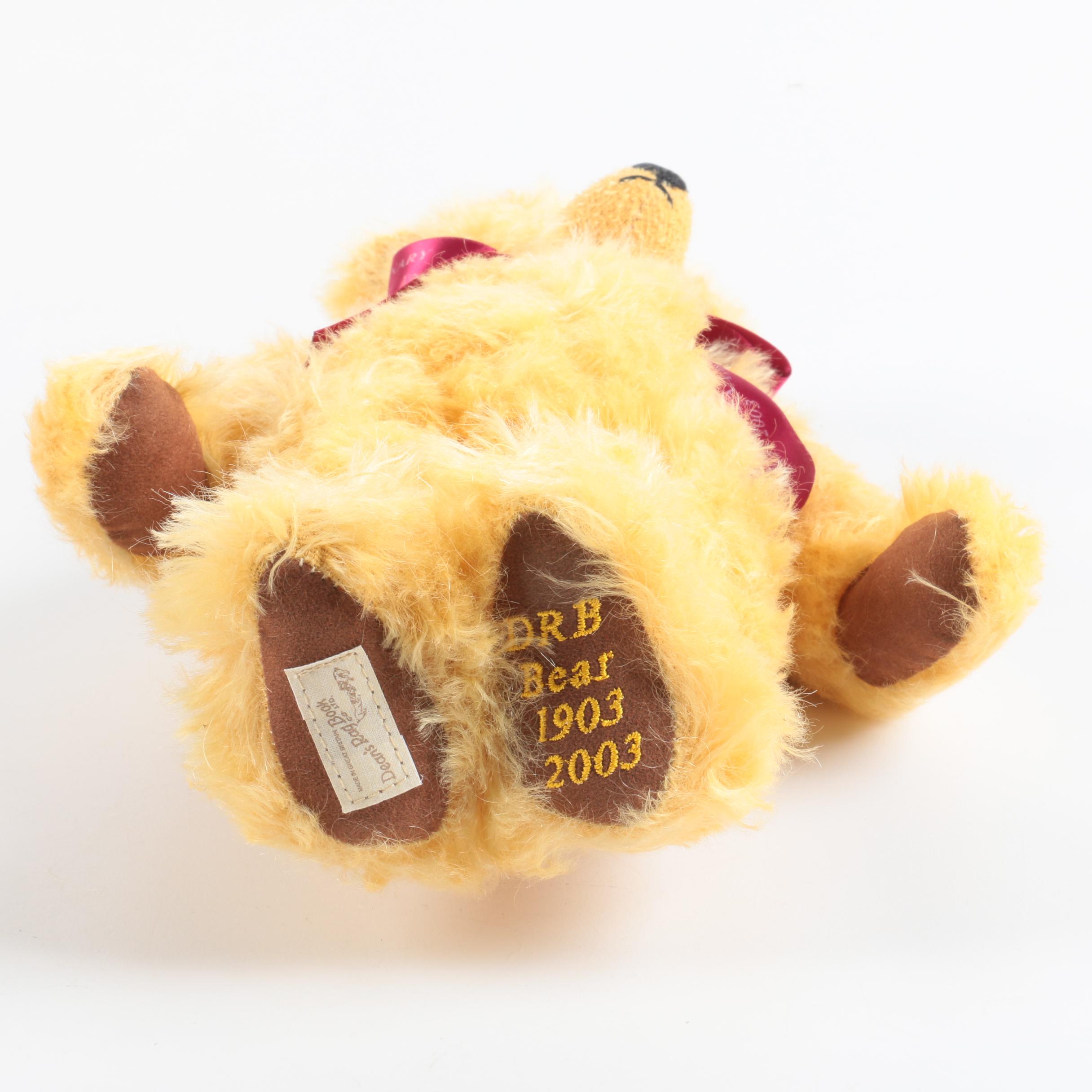 2003 Dean's Rag Book Co. "Centenary" Teddy Bear with Antique Rag Book