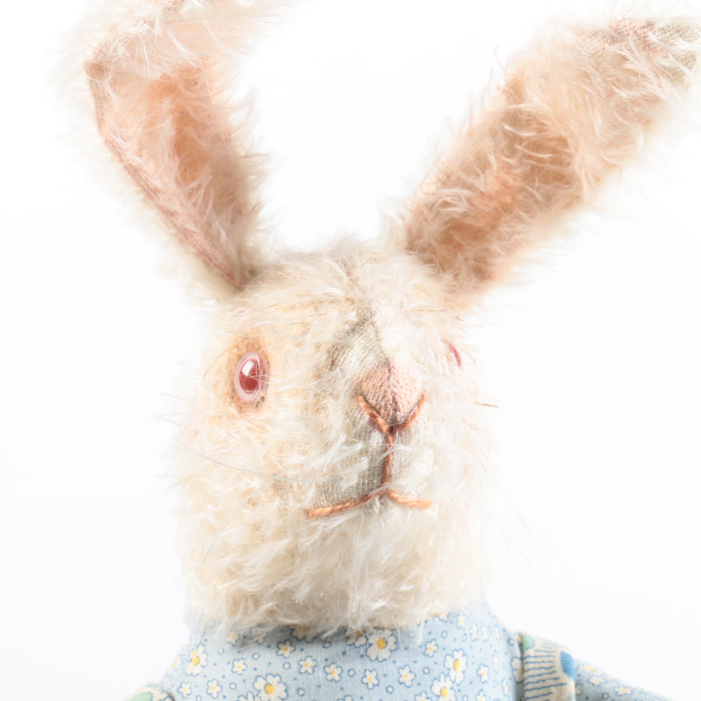 Vintage Mohair Teddy Bears and Plush Rabbits Featuring Animal Crackers