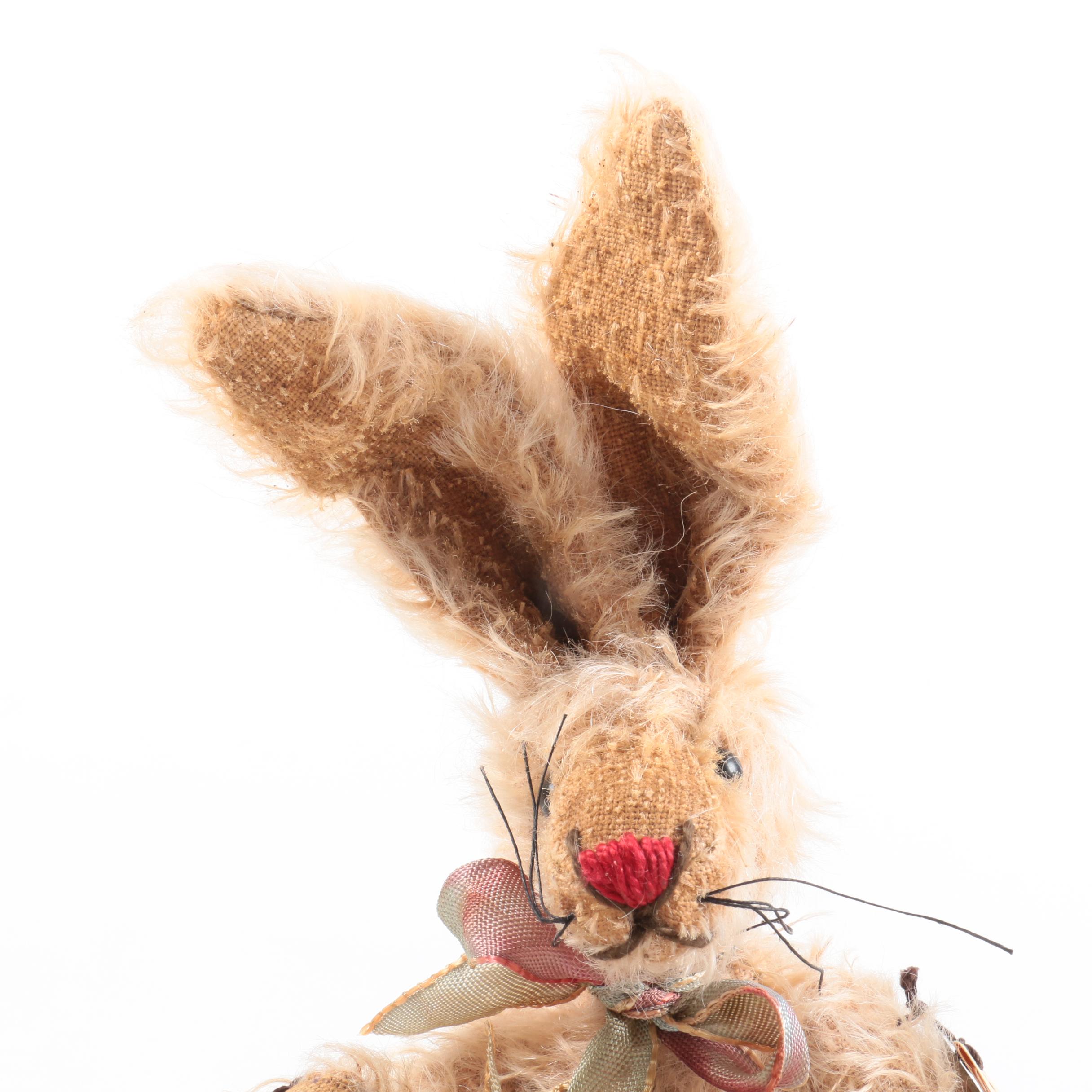 Vintage Mohair Teddy Bears and Plush Rabbits Featuring Animal Crackers