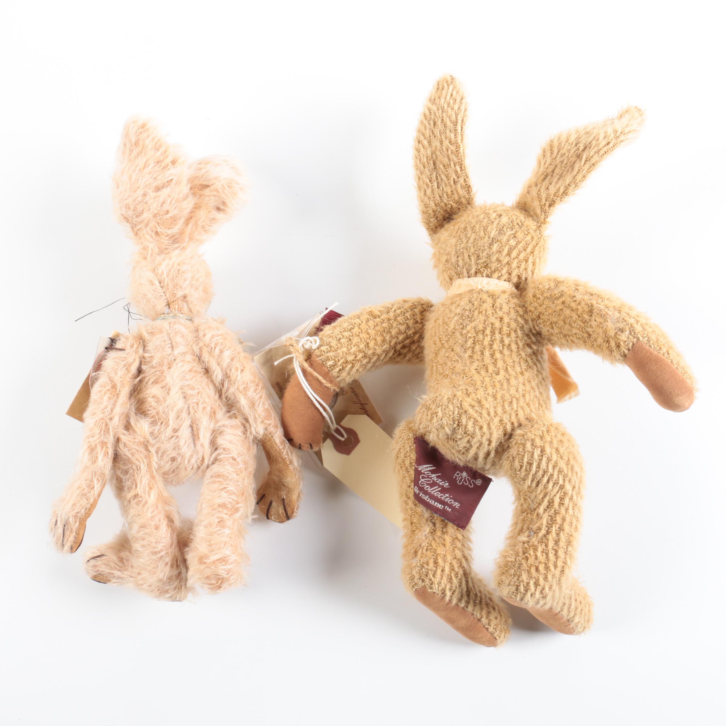Vintage Mohair Teddy Bears and Plush Rabbits Featuring Animal Crackers