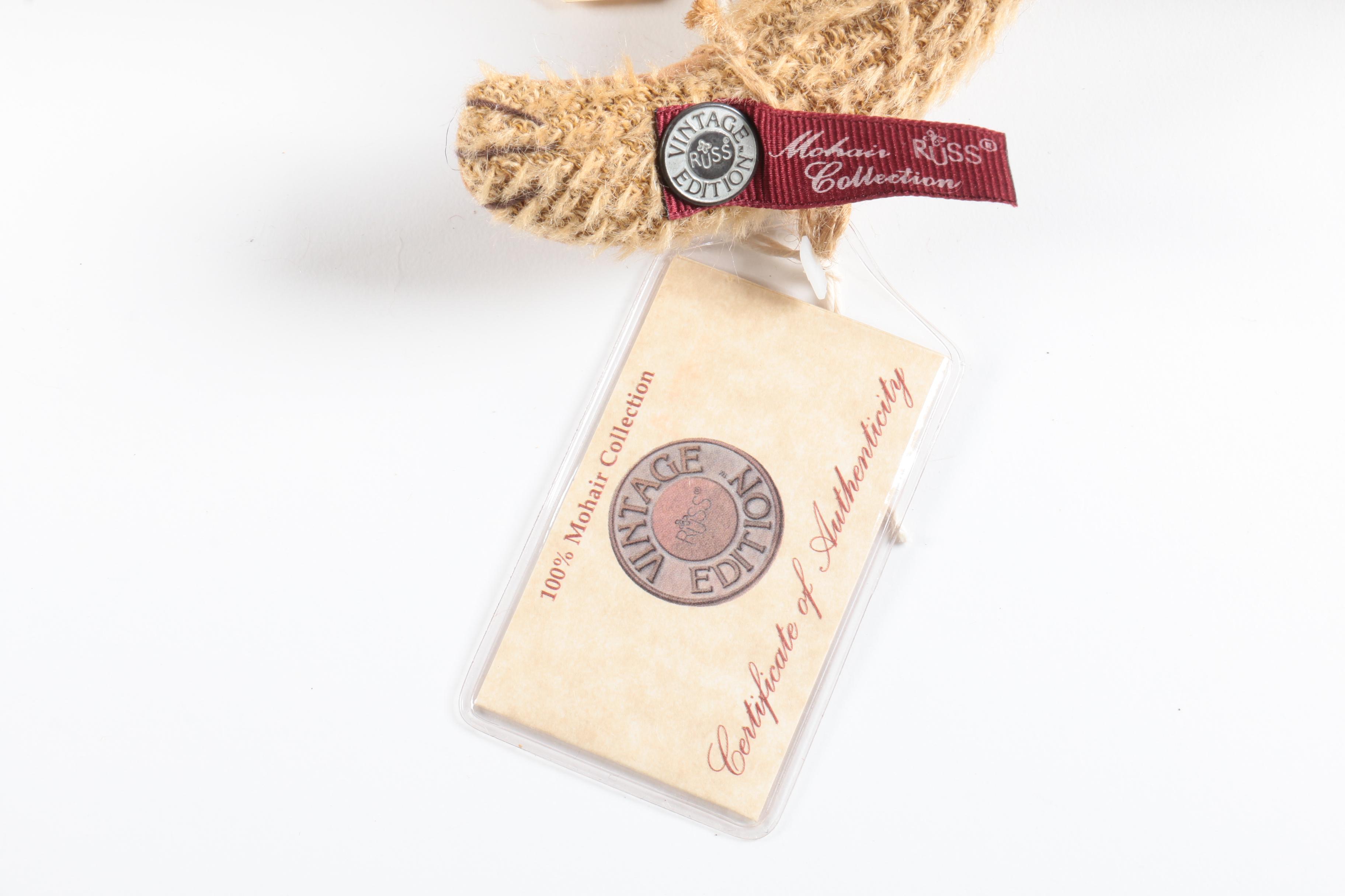 Vintage Mohair Teddy Bears and Plush Rabbits Featuring Animal Crackers