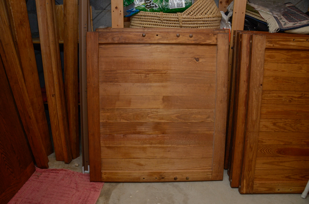 Pine Bunk Bed Frame with Chest of Drawers and Bookcase