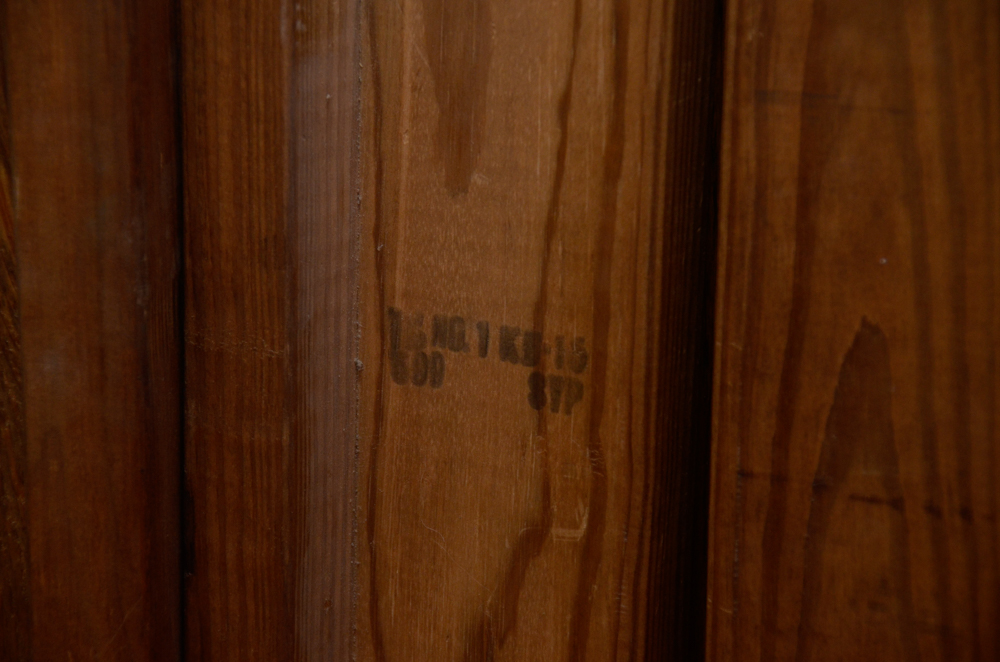 Pine Bunk Bed Frame with Chest of Drawers and Bookcase