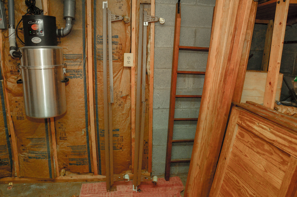 Pine Bunk Bed Frame with Chest of Drawers and Bookcase