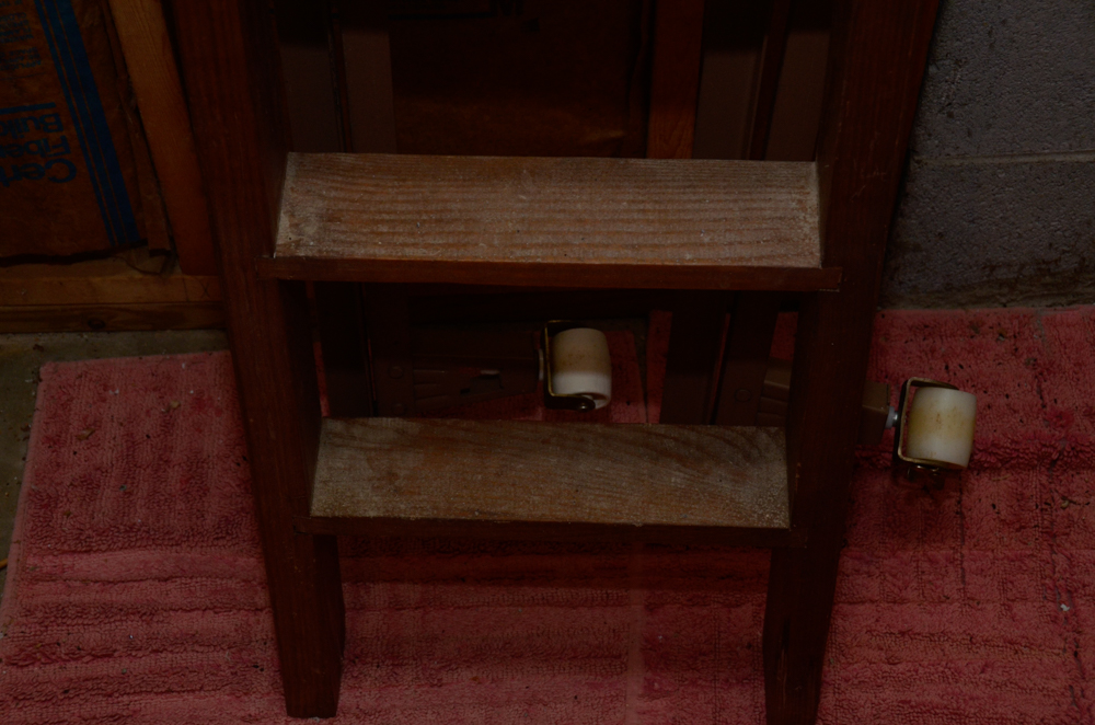 Pine Bunk Bed Frame with Chest of Drawers and Bookcase