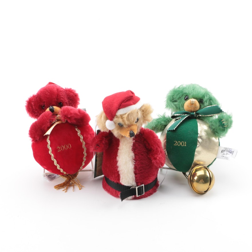 2000s Merrythought Limited Edition Plush Christmas Baubles