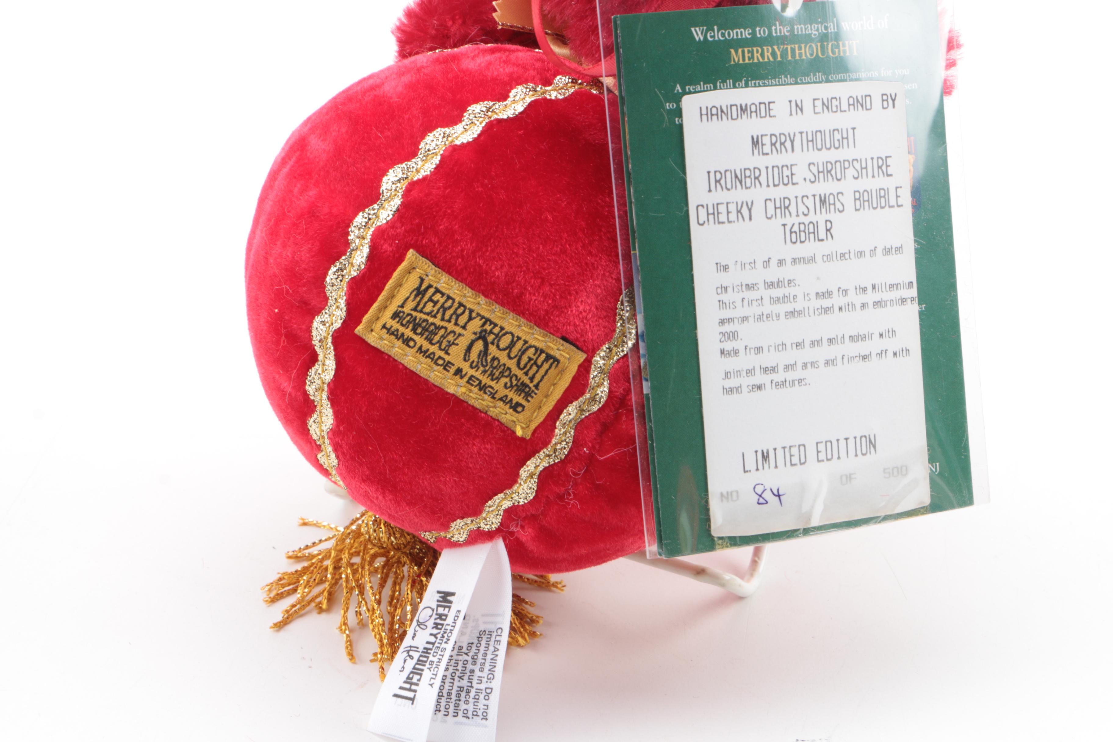 2000s Merrythought Limited Edition Plush Christmas Baubles