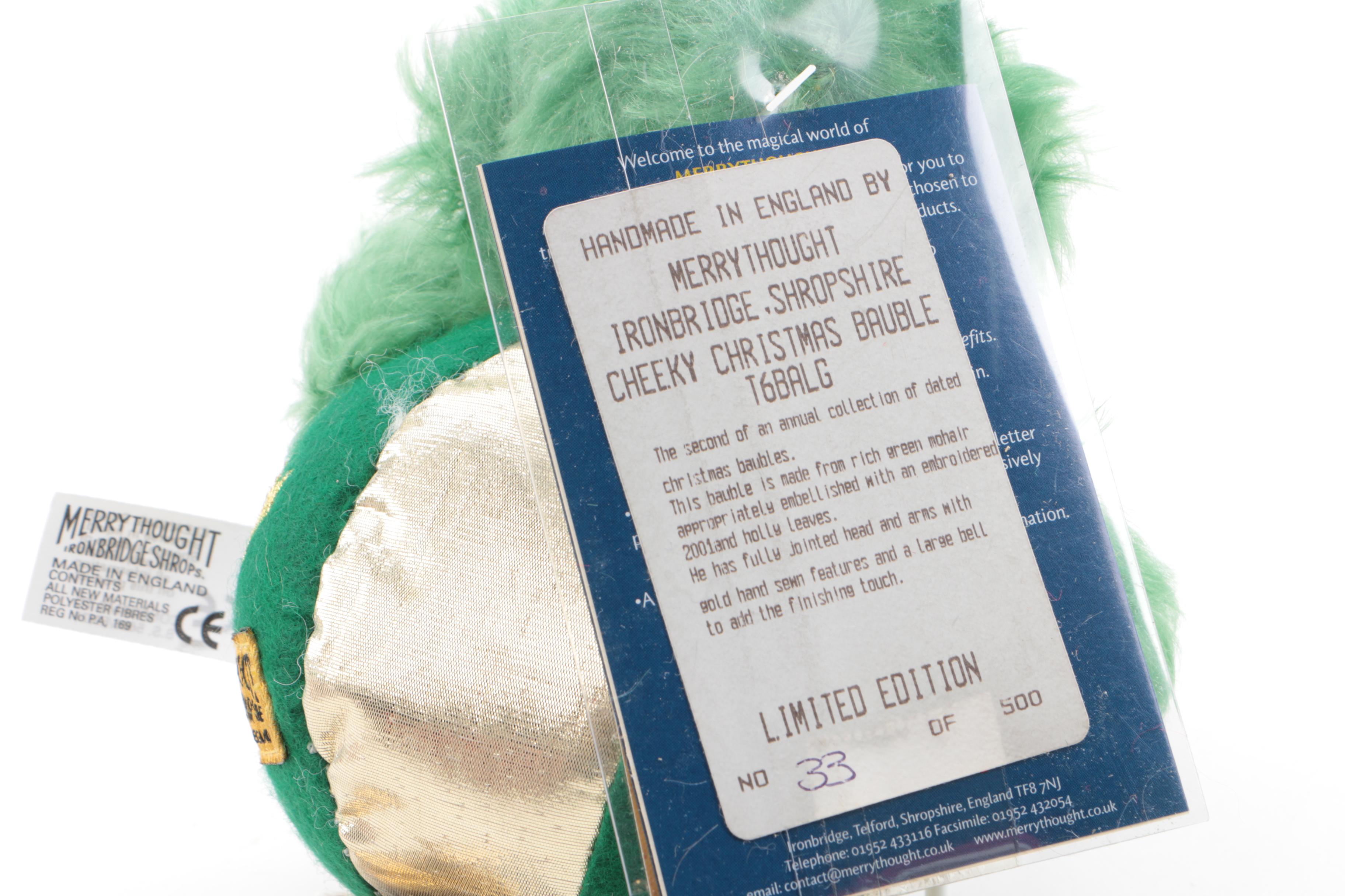 2000s Merrythought Limited Edition Plush Christmas Baubles