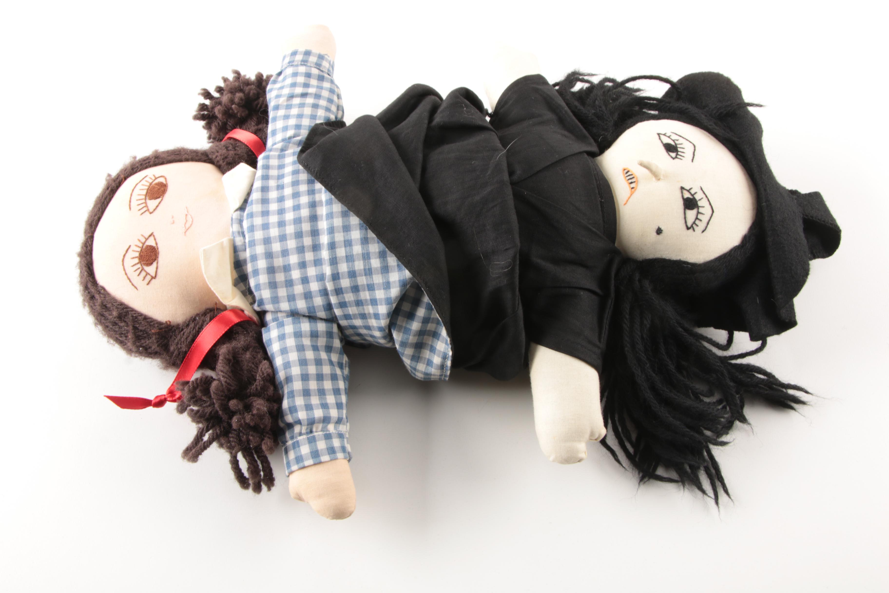 Topsy Turvy Cloth "Dorothy" and "Wicked Witch" Doll