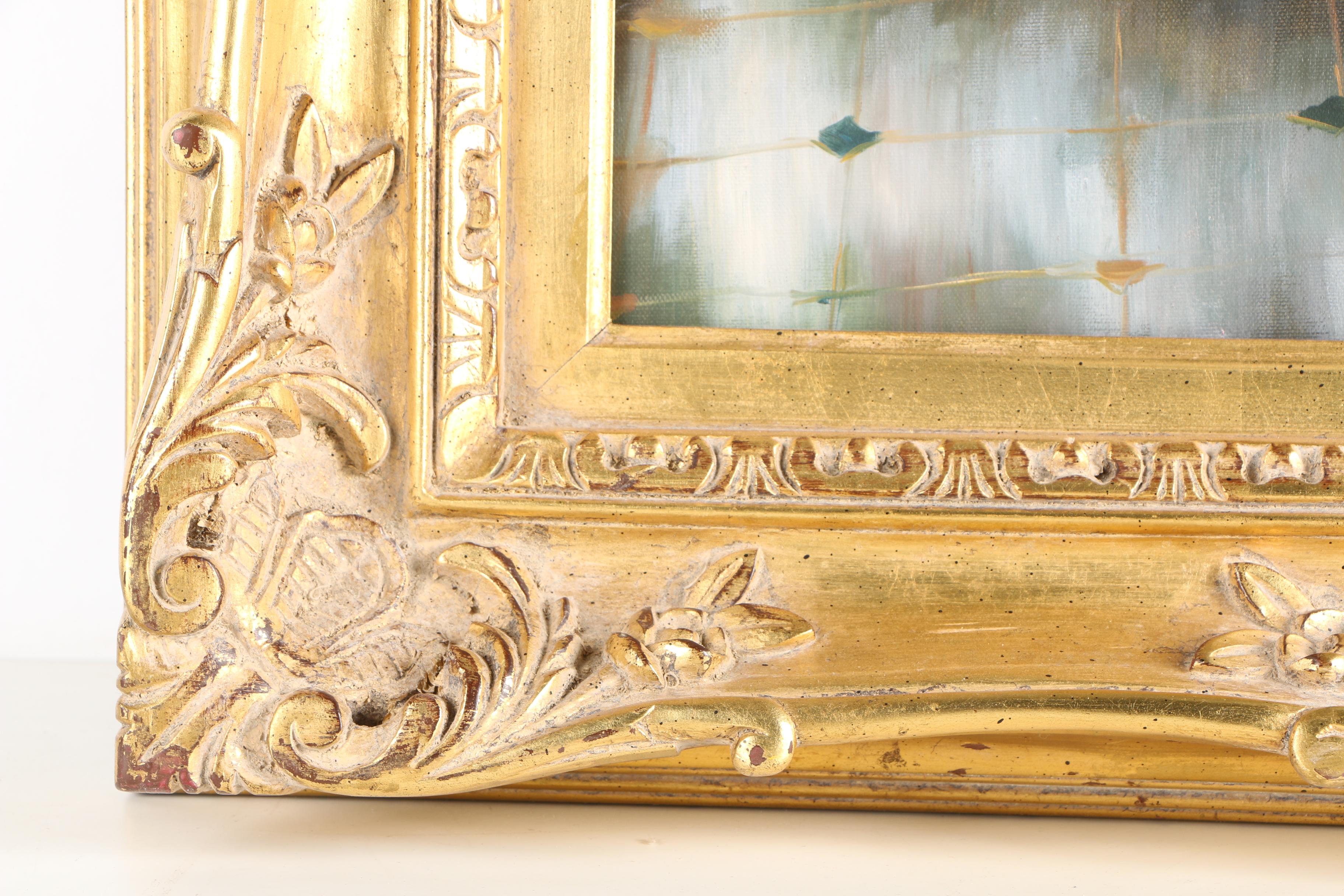 Oil Painting in the Manner of James Tissot's "The Bunch of Lilacs"