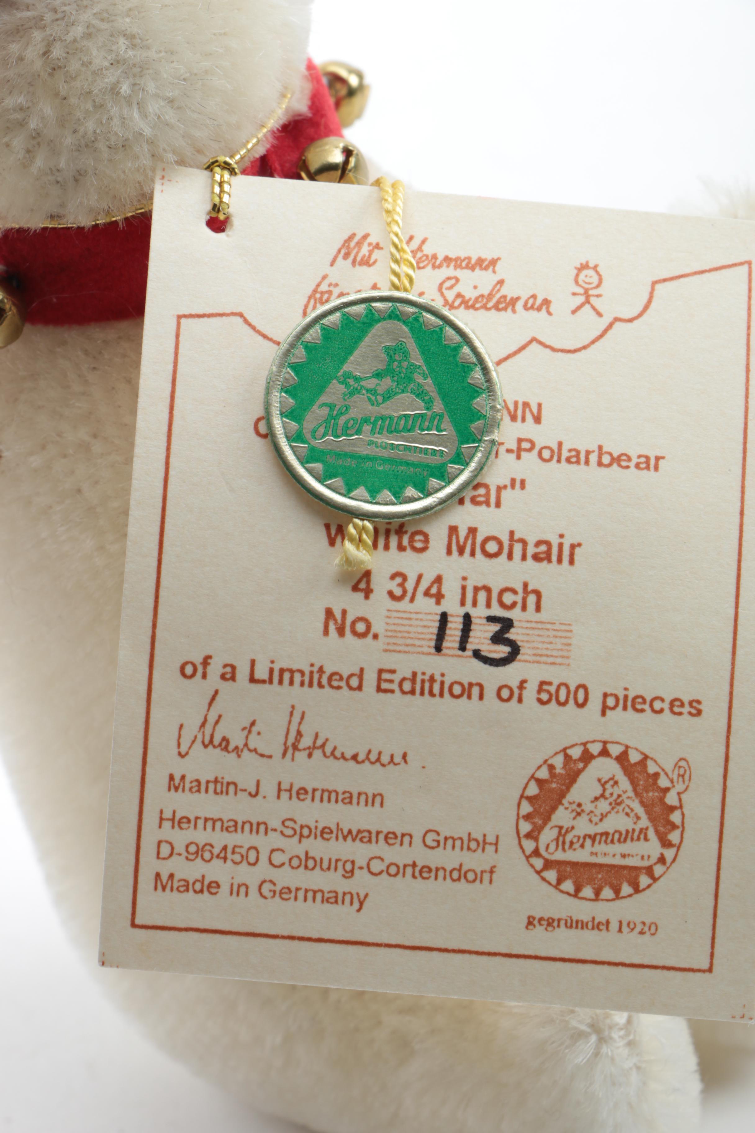 Collection of Limited Edition Bears Including Handmade Hermann-Teddy and Beatrix