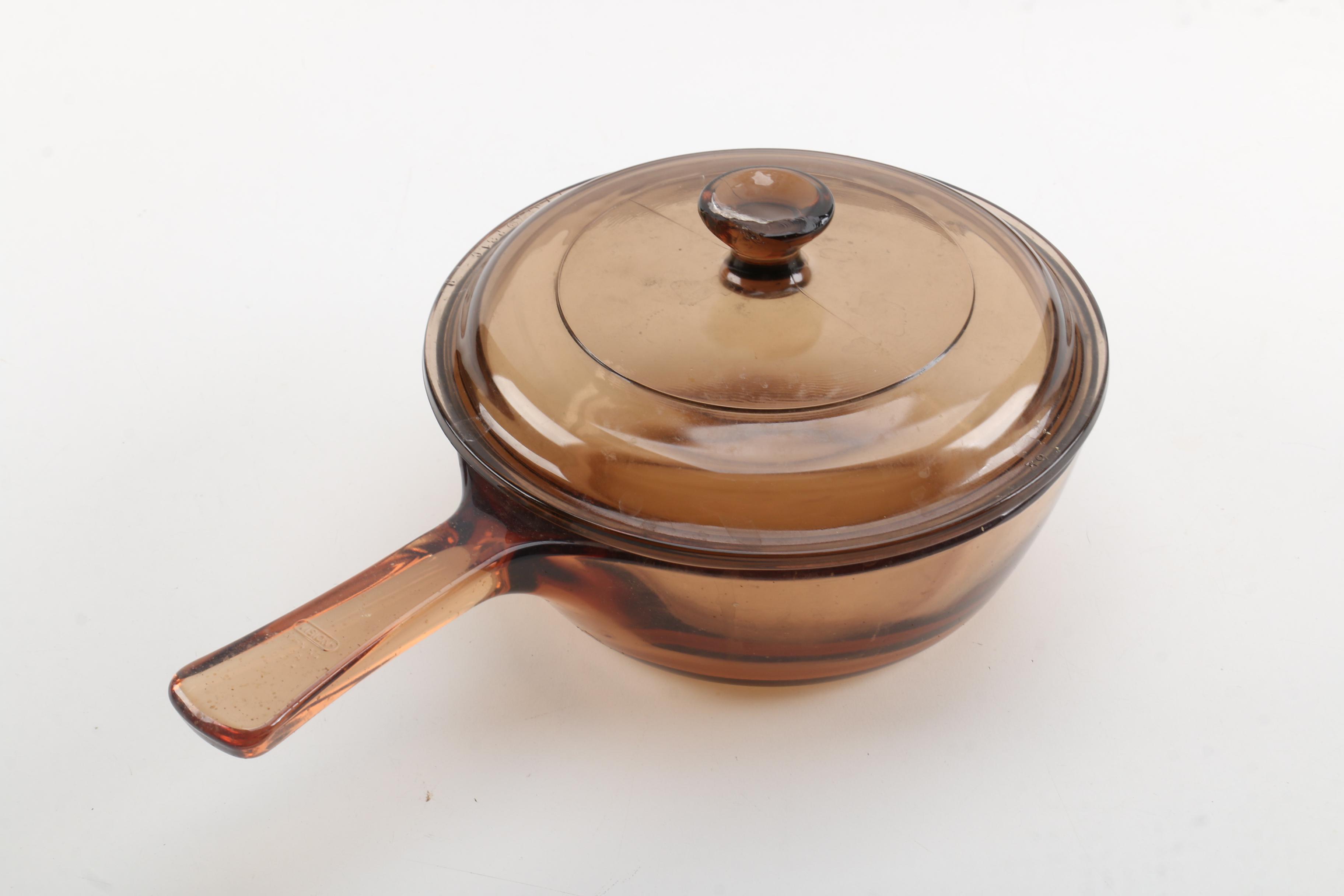 Corning "Visions Amber" Cookware