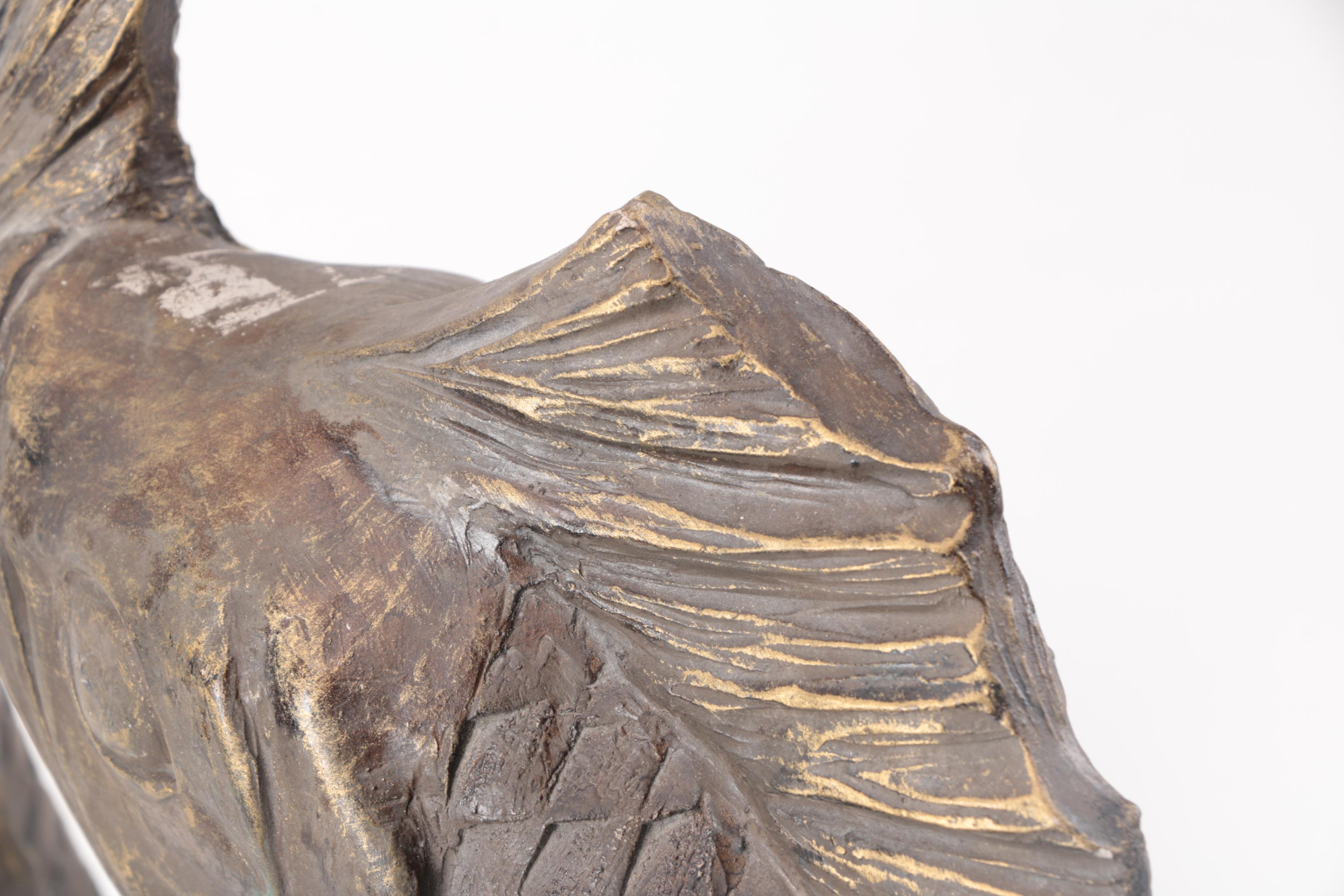 Reproduction David Fisher Plaster Pisces Fish Sculpture