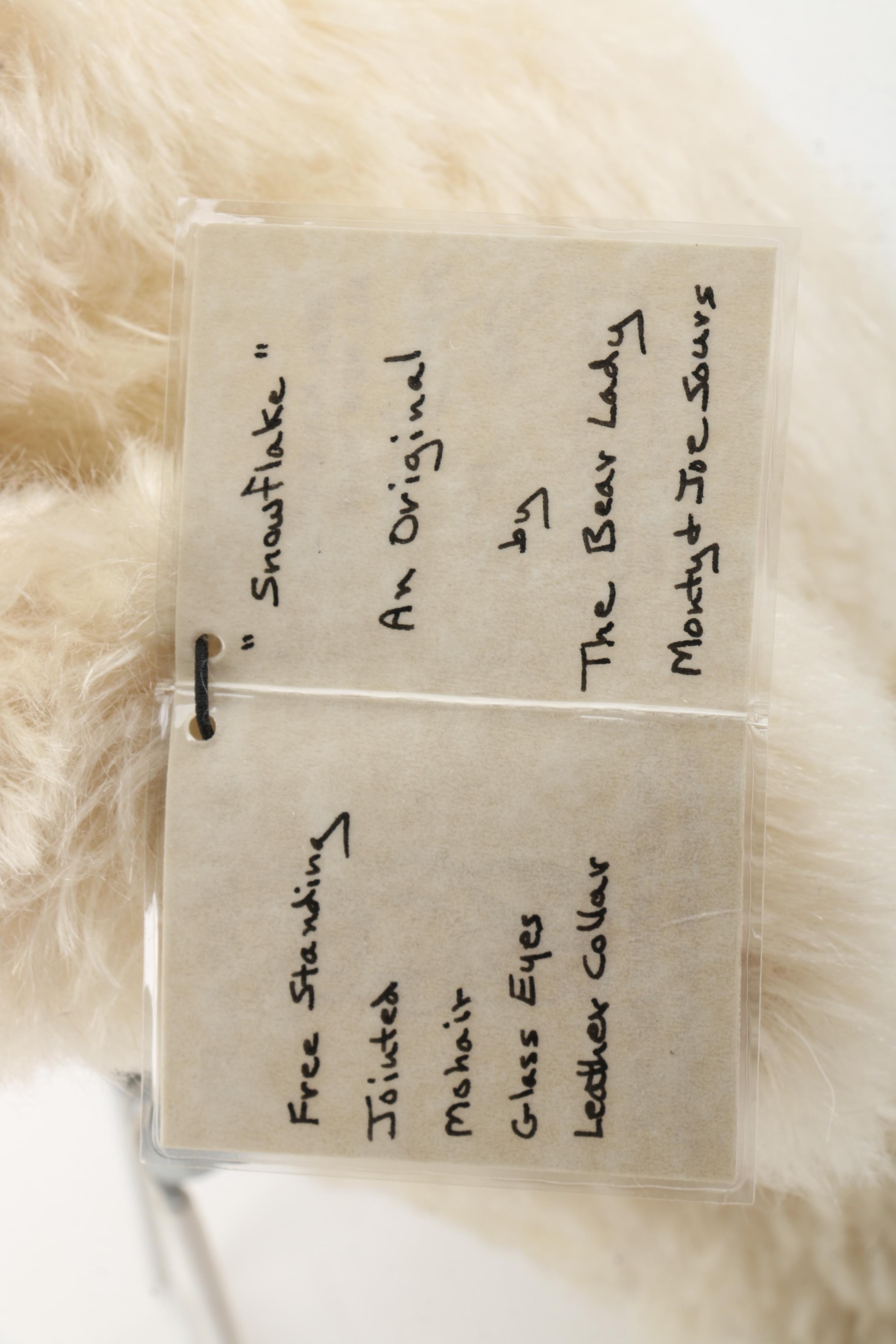 The Bear Lady Signed "Snowflake" and "Little Dustin" Teddy Bears