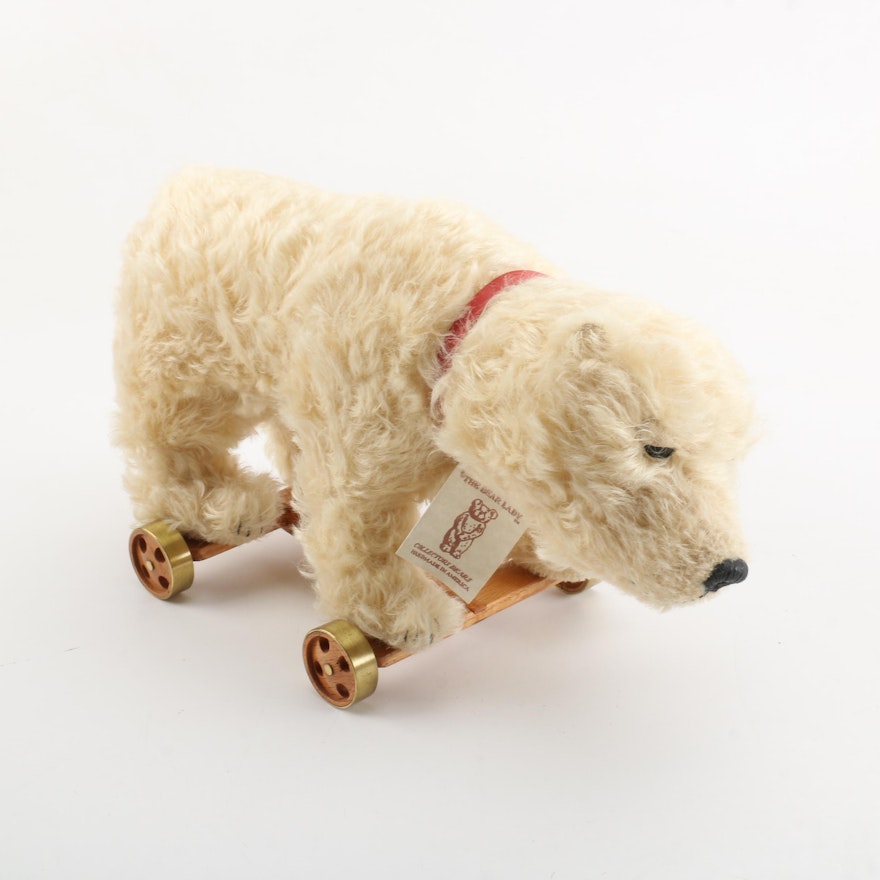 Handmade Stuffed Bear on Wheels