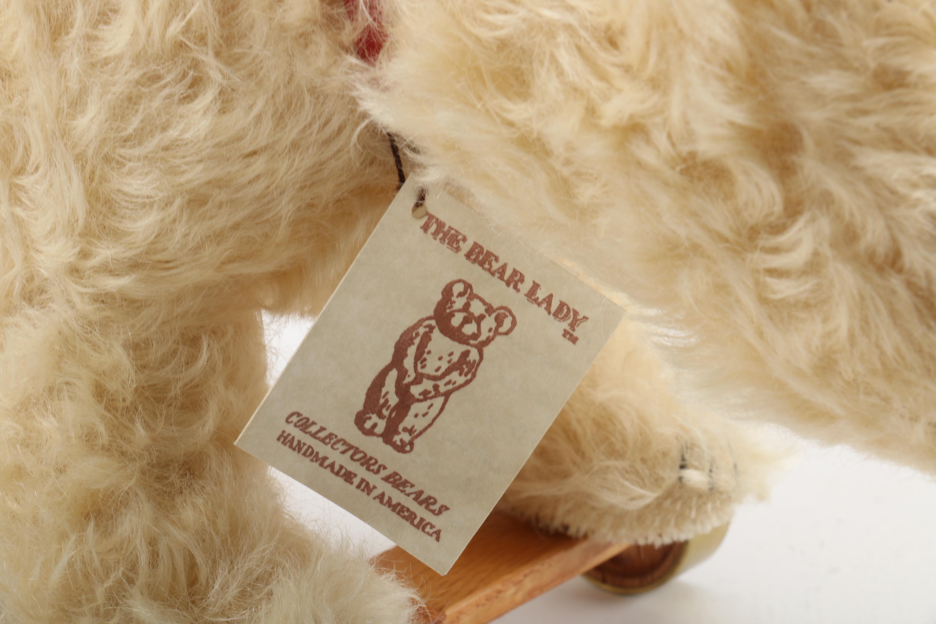 Handmade Stuffed Bear on Wheels