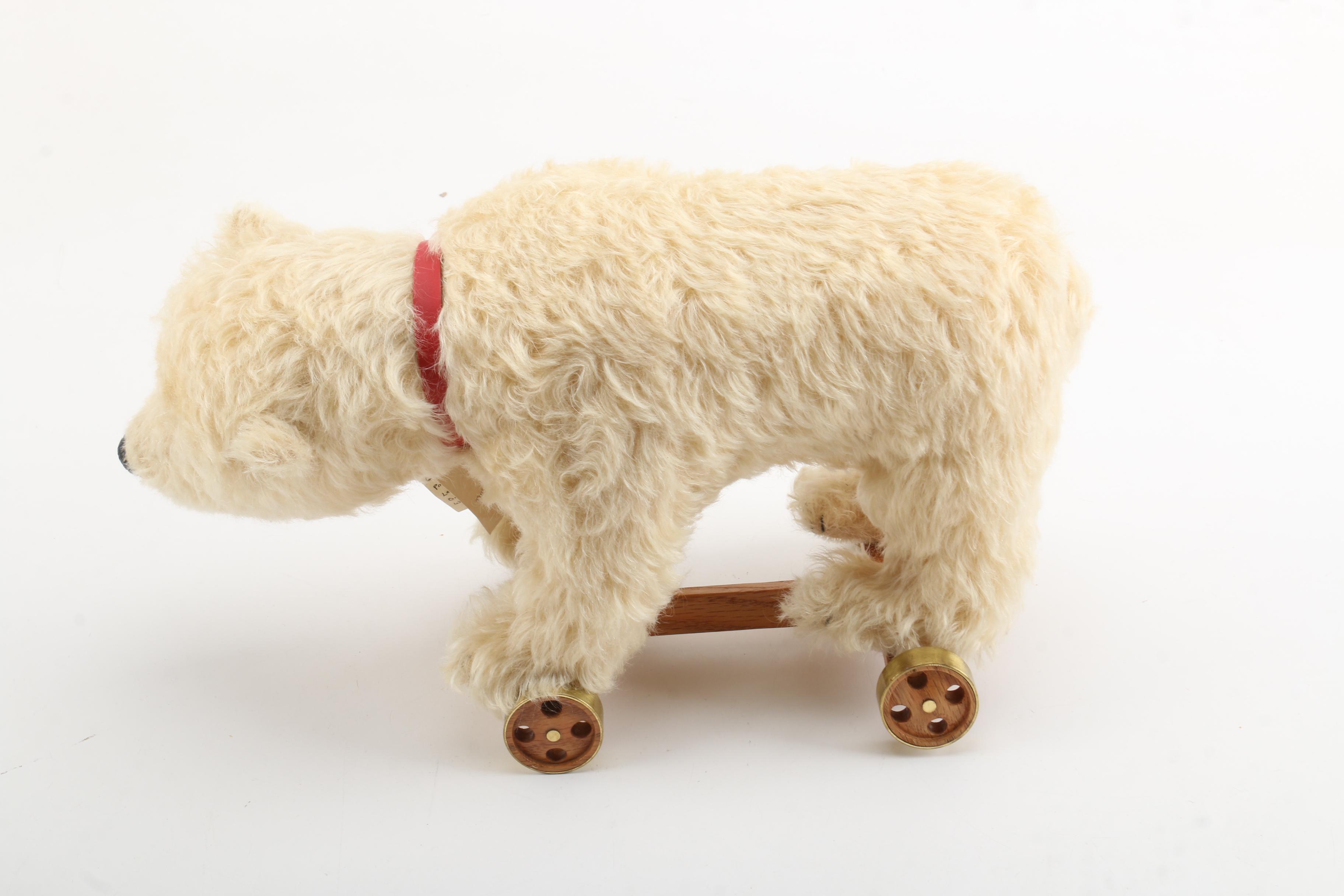 Handmade Stuffed Bear on Wheels