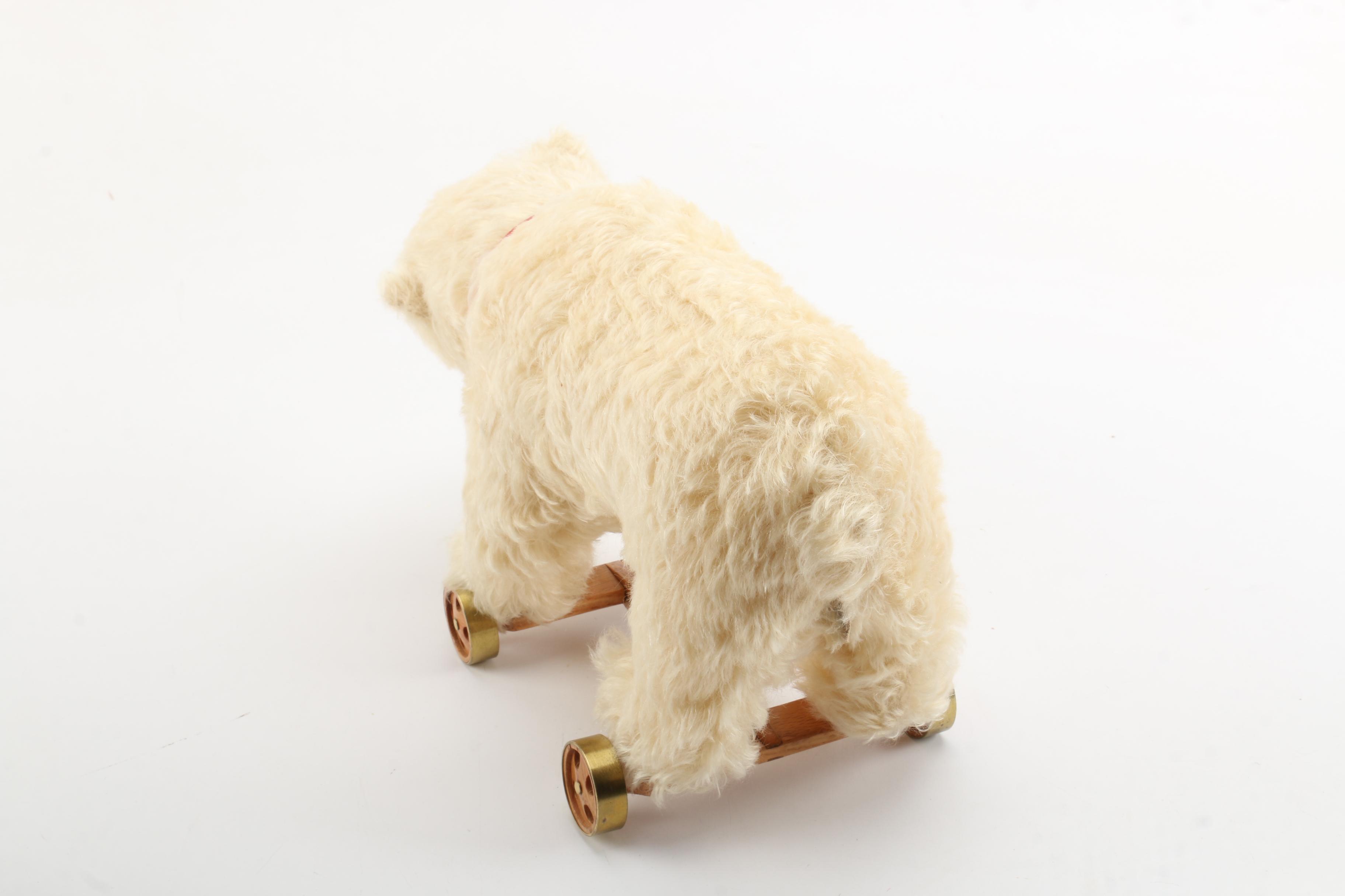 Handmade Stuffed Bear on Wheels