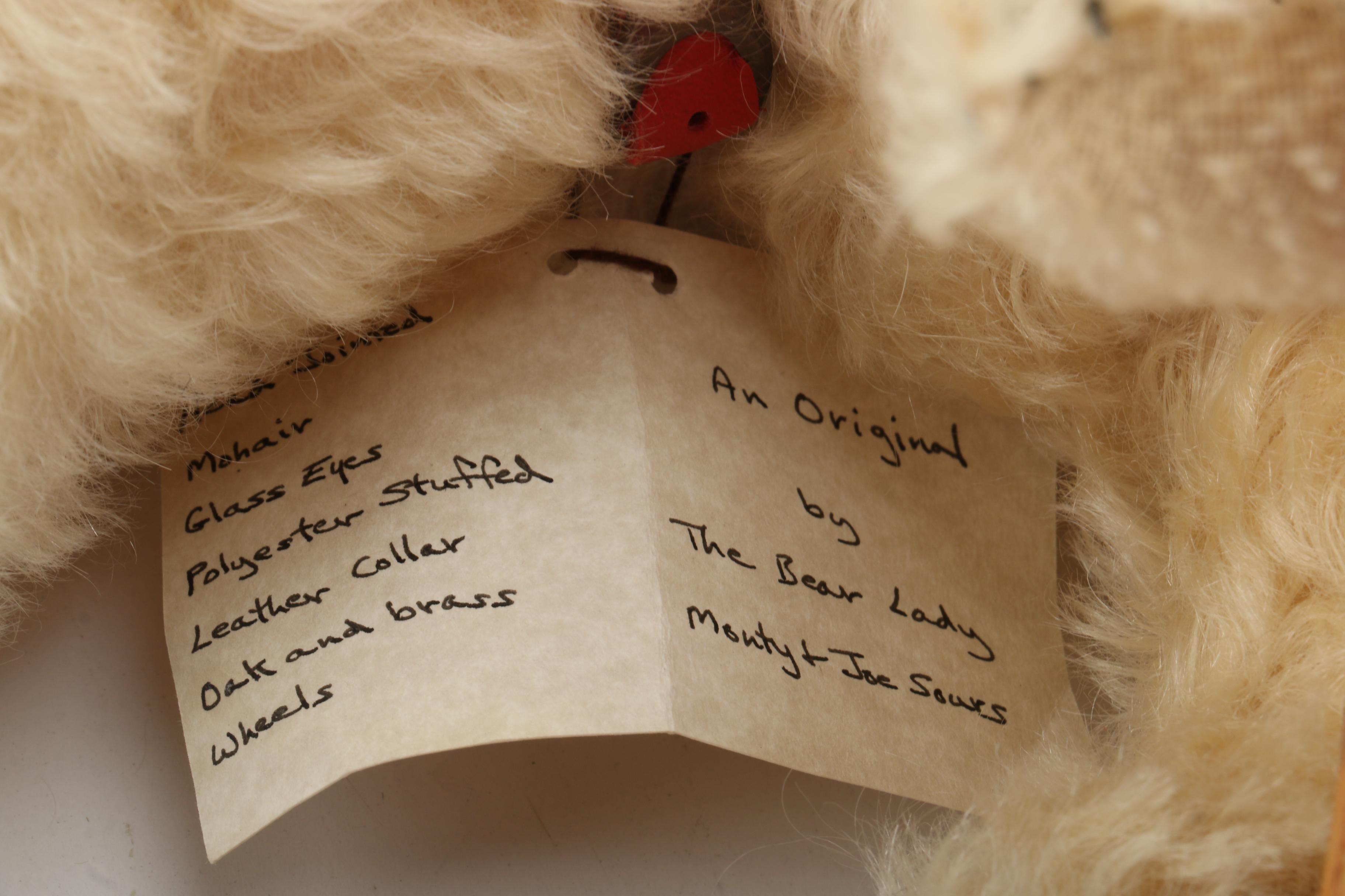 Handmade Stuffed Bear on Wheels