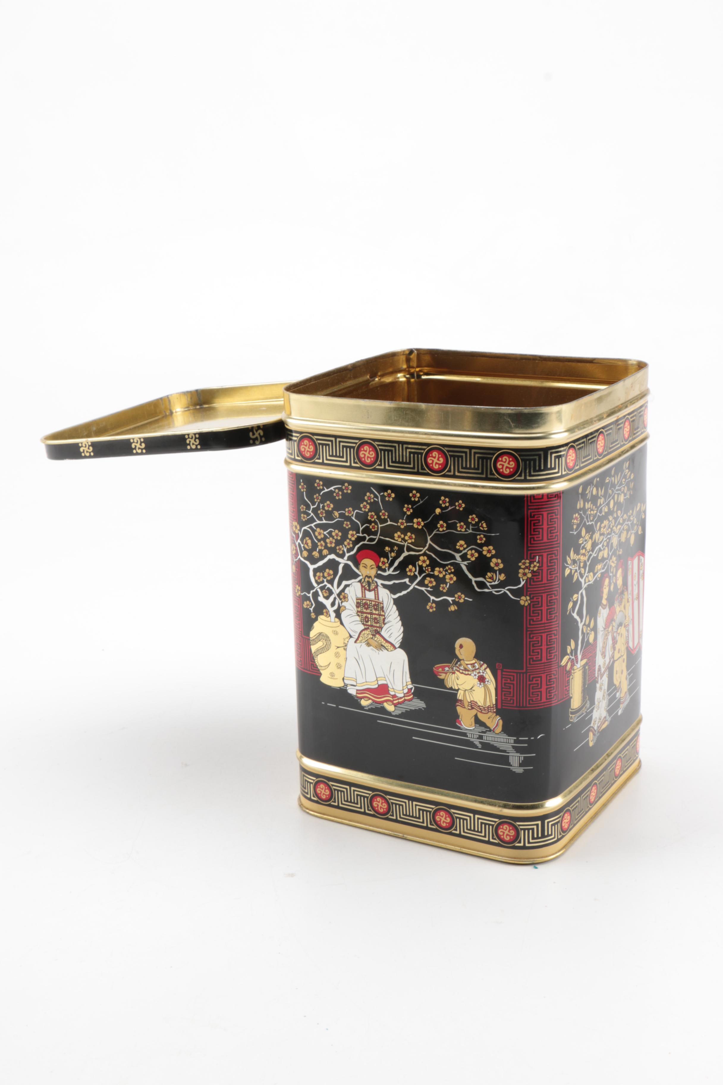 Japanese Metal Tea Tins