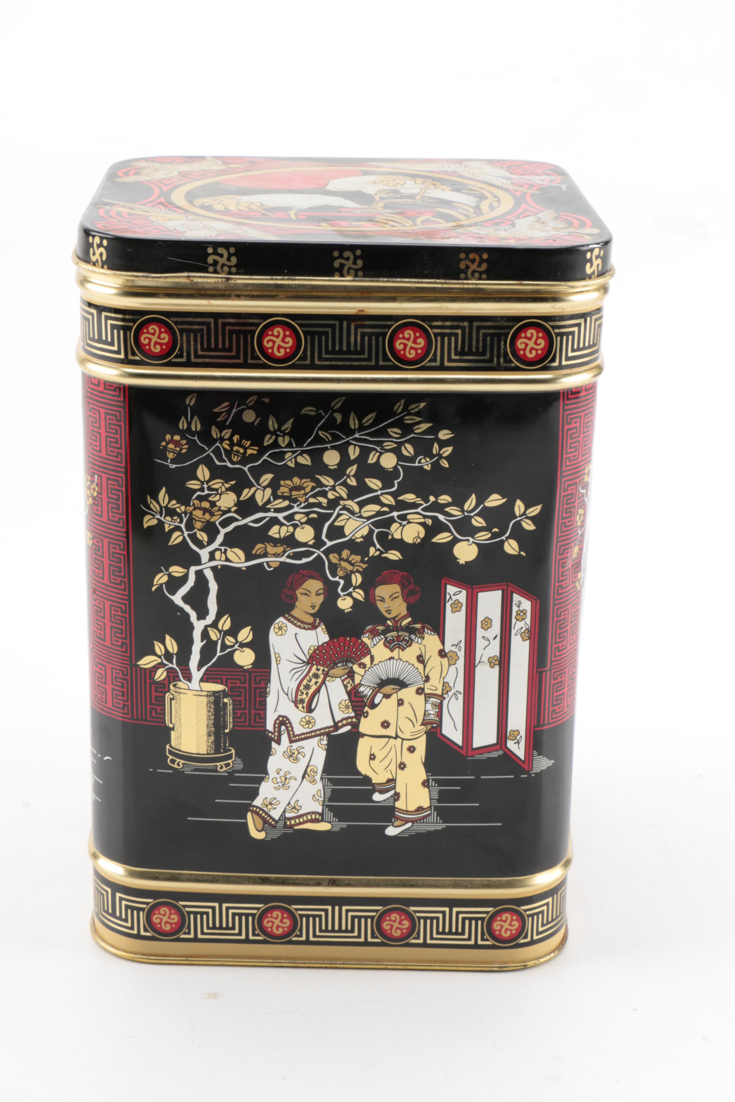 Japanese Metal Tea Tins