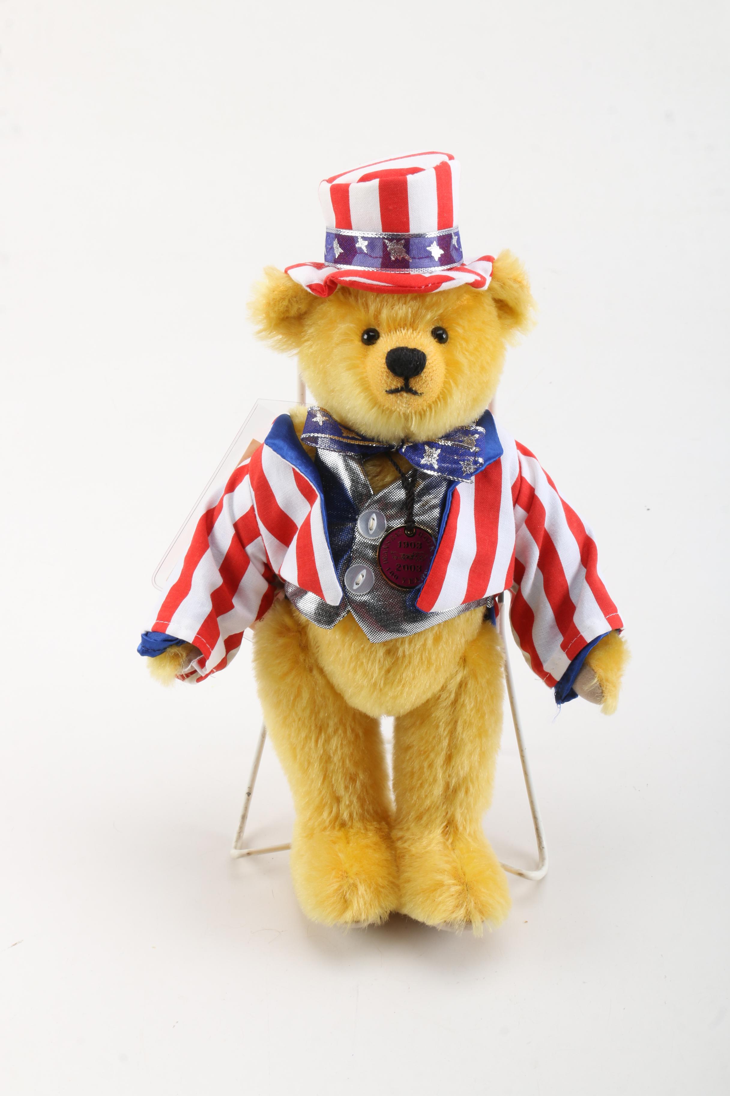 Dean's Rag Book Co. Limited Edition "100th Birthday" and "Uncle Sam" Teddy Bears