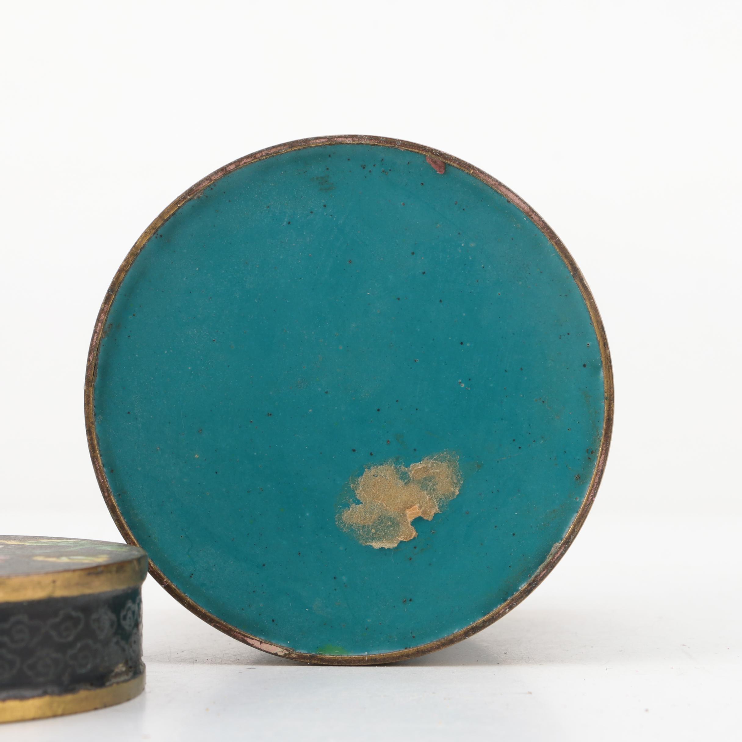 Enameled Brass Trinket Box and Assorted Porcelain Trinket Boxes