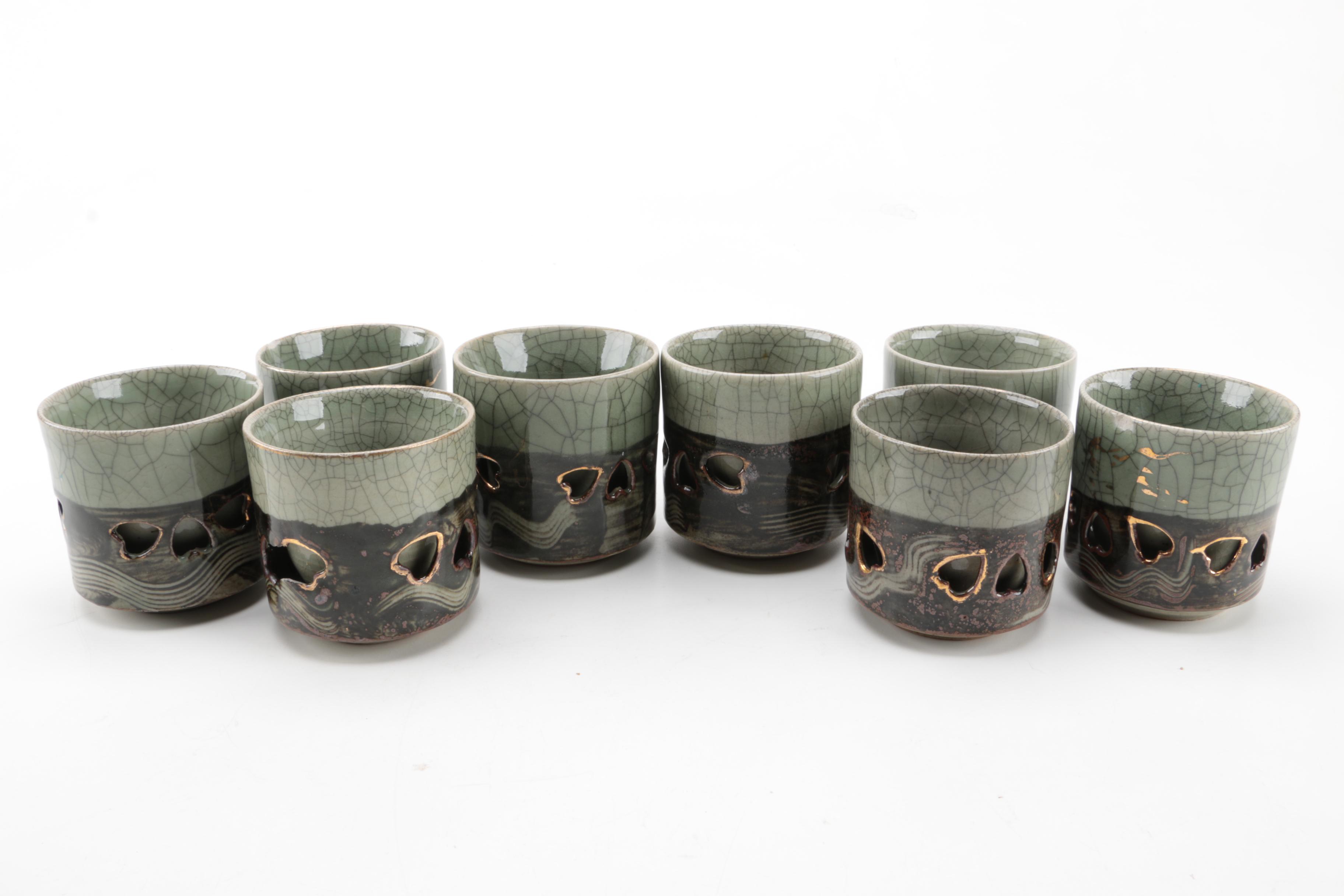 Vintage Somayaki Japanese Tea Set